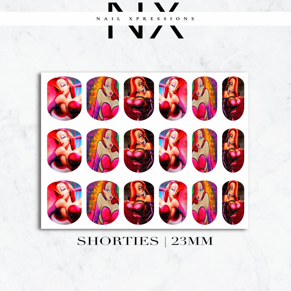 Jessica Rabbit Nail Decals | Nail Art Water Transfer | Nail Wraps