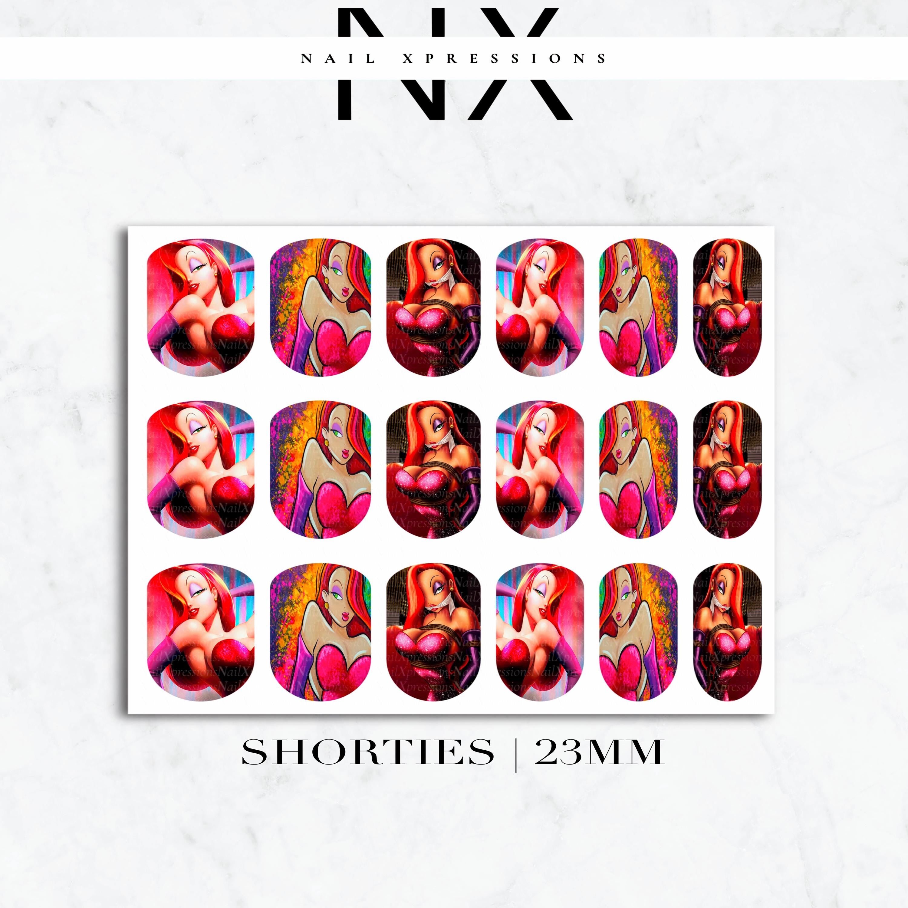 Jessica Rabbit Nail Decals | Nail Art Water Transfer | Nail Wraps