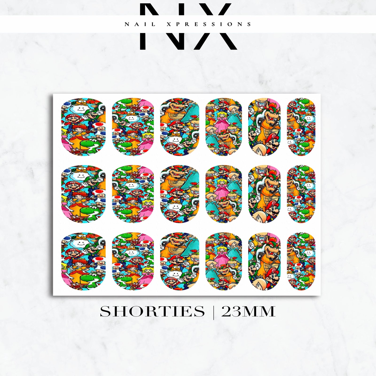 90's Gamer Nail Decals | Nail Art Water Transfer | Nail Wraps