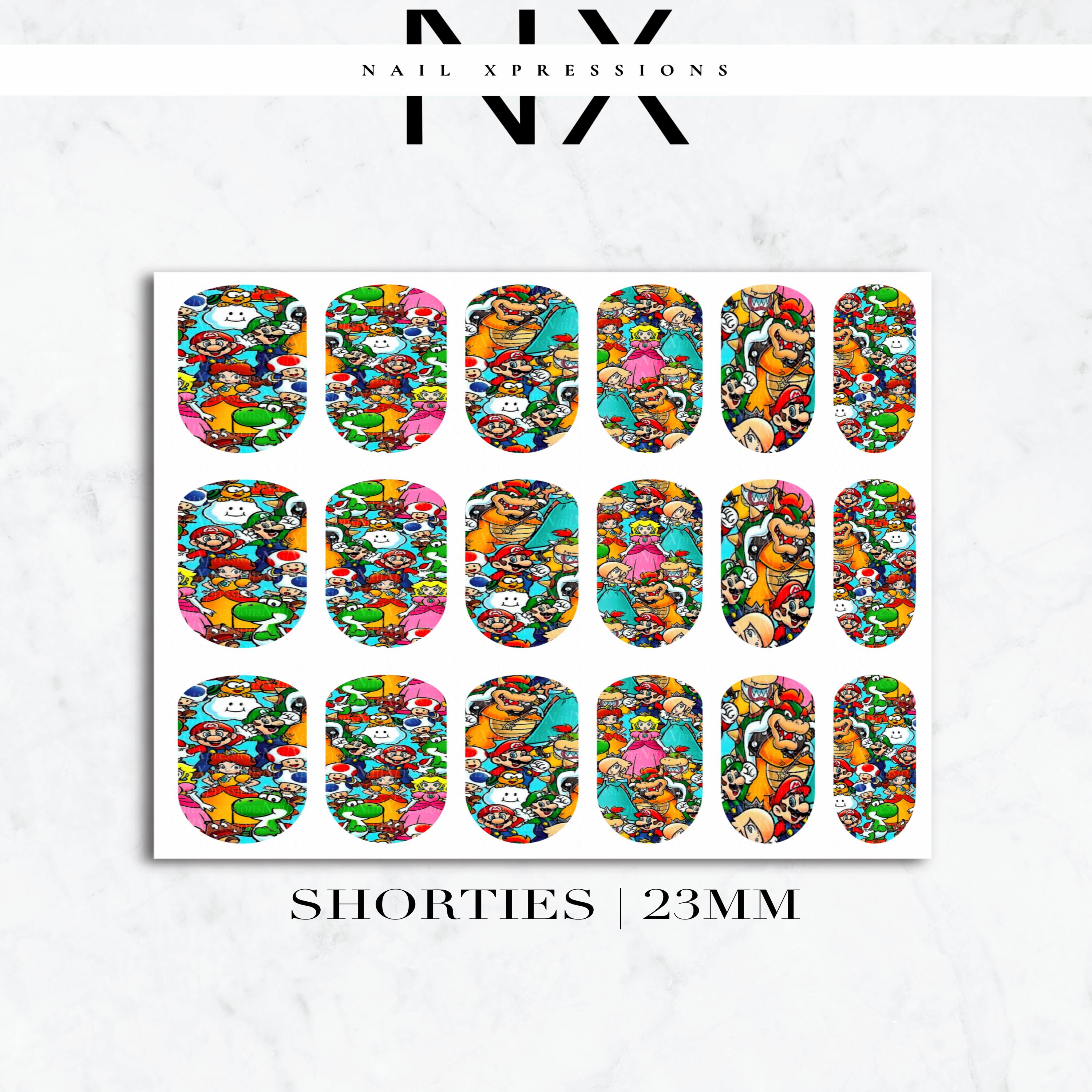 90's Gamer Nail Decals | Nail Art Water Transfer | Nail Wraps