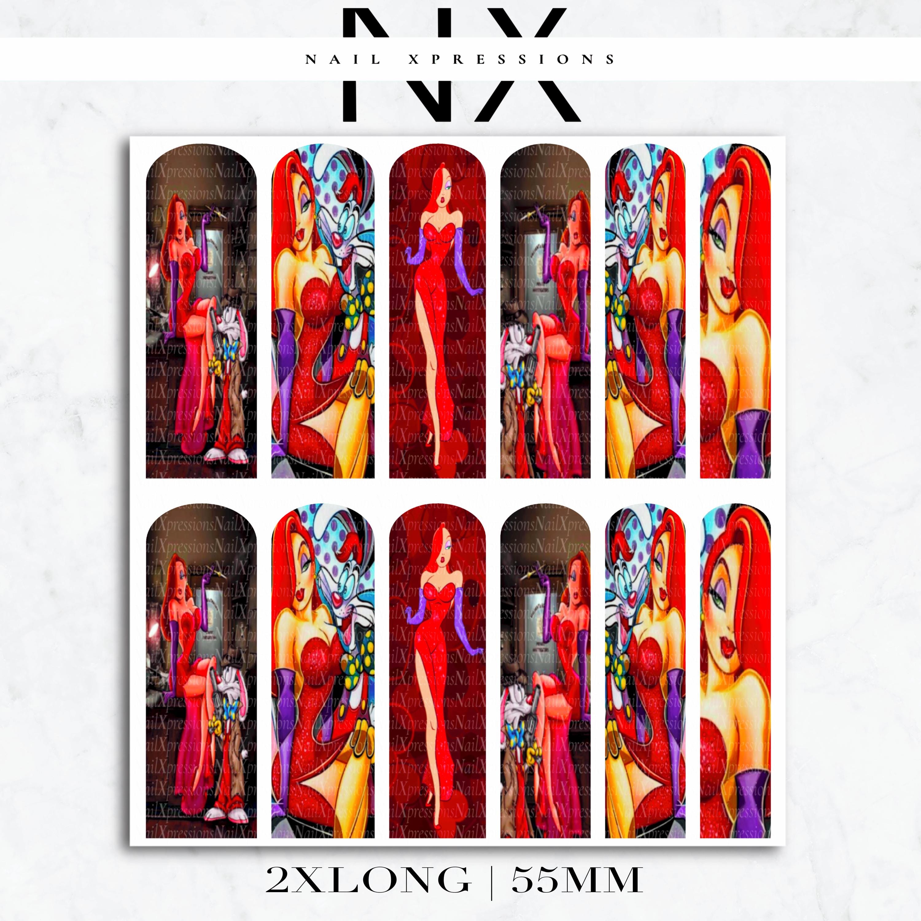 Jessica Rabbit Nail Decals | Nail Art Water Transfer | Nail Wraps