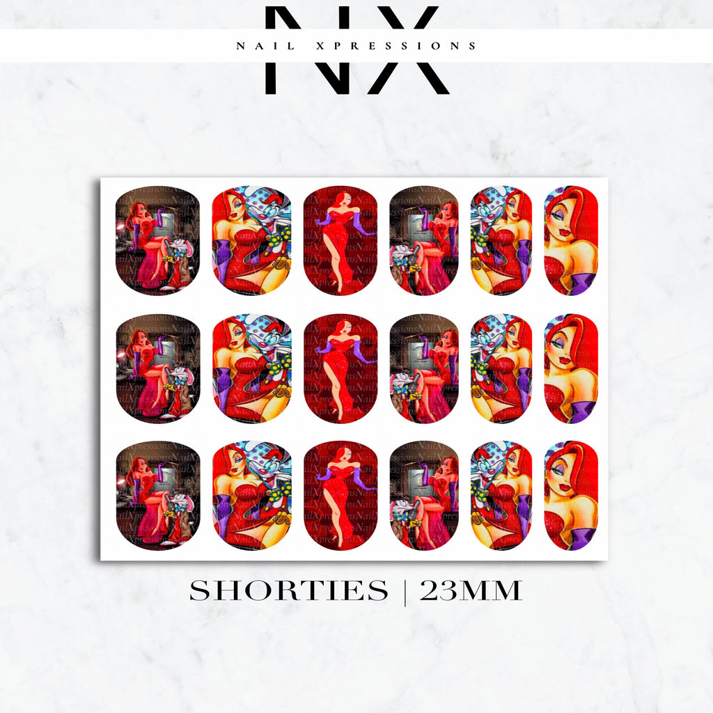 Jessica Rabbit Nail Decals | Nail Art Water Transfer | Nail Wraps