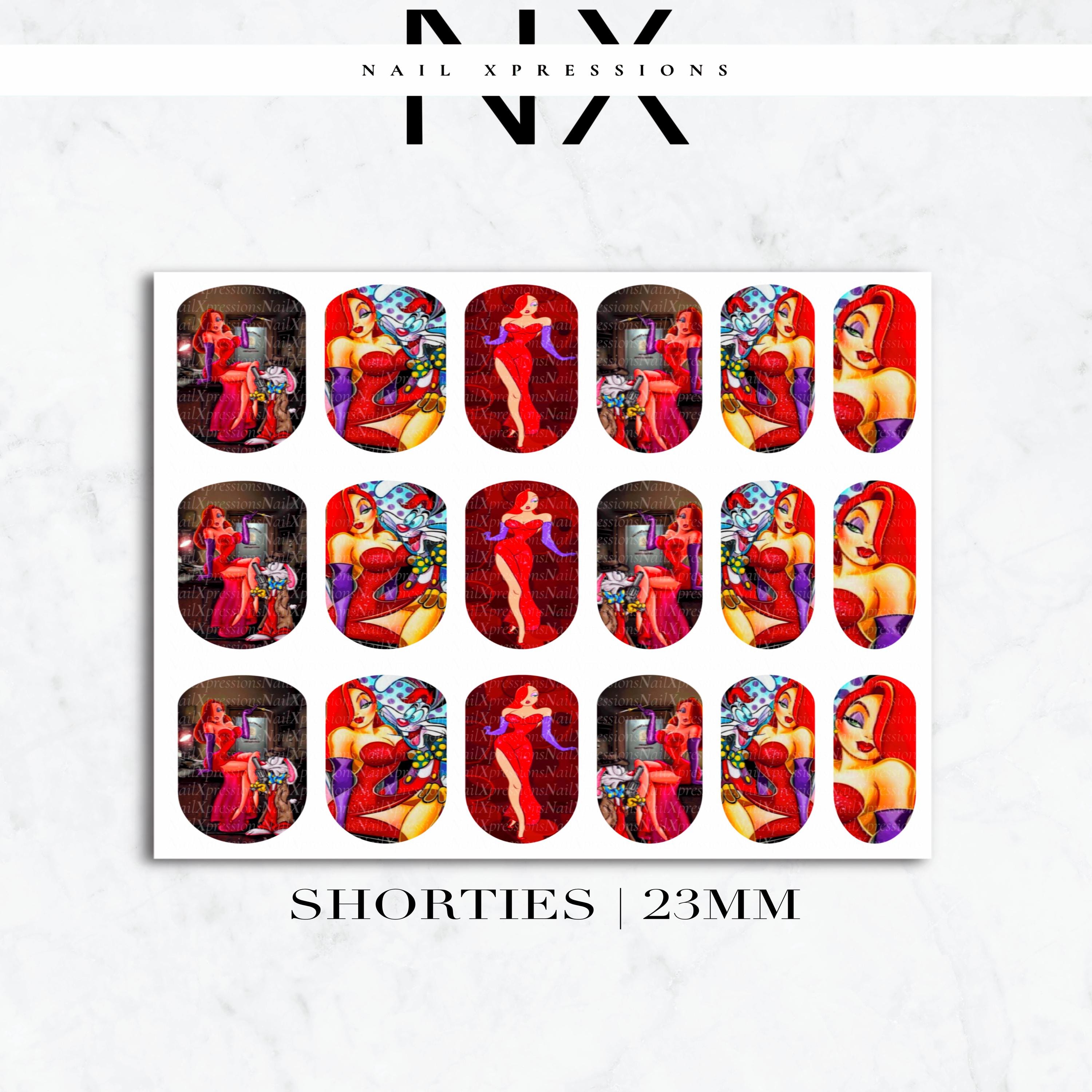 Jessica Rabbit Nail Decals | Nail Art Water Transfer | Nail Wraps