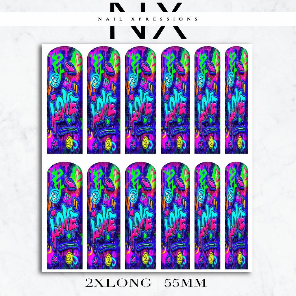 Graffiti Nail Decals | Nail Art Water Transfer | Nail Wraps