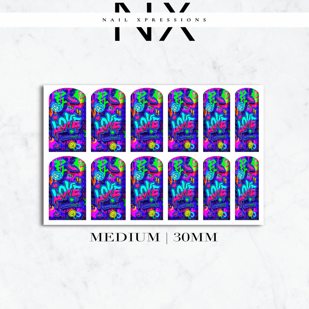 Graffiti Nail Decals | Nail Art Water Transfer | Nail Wraps