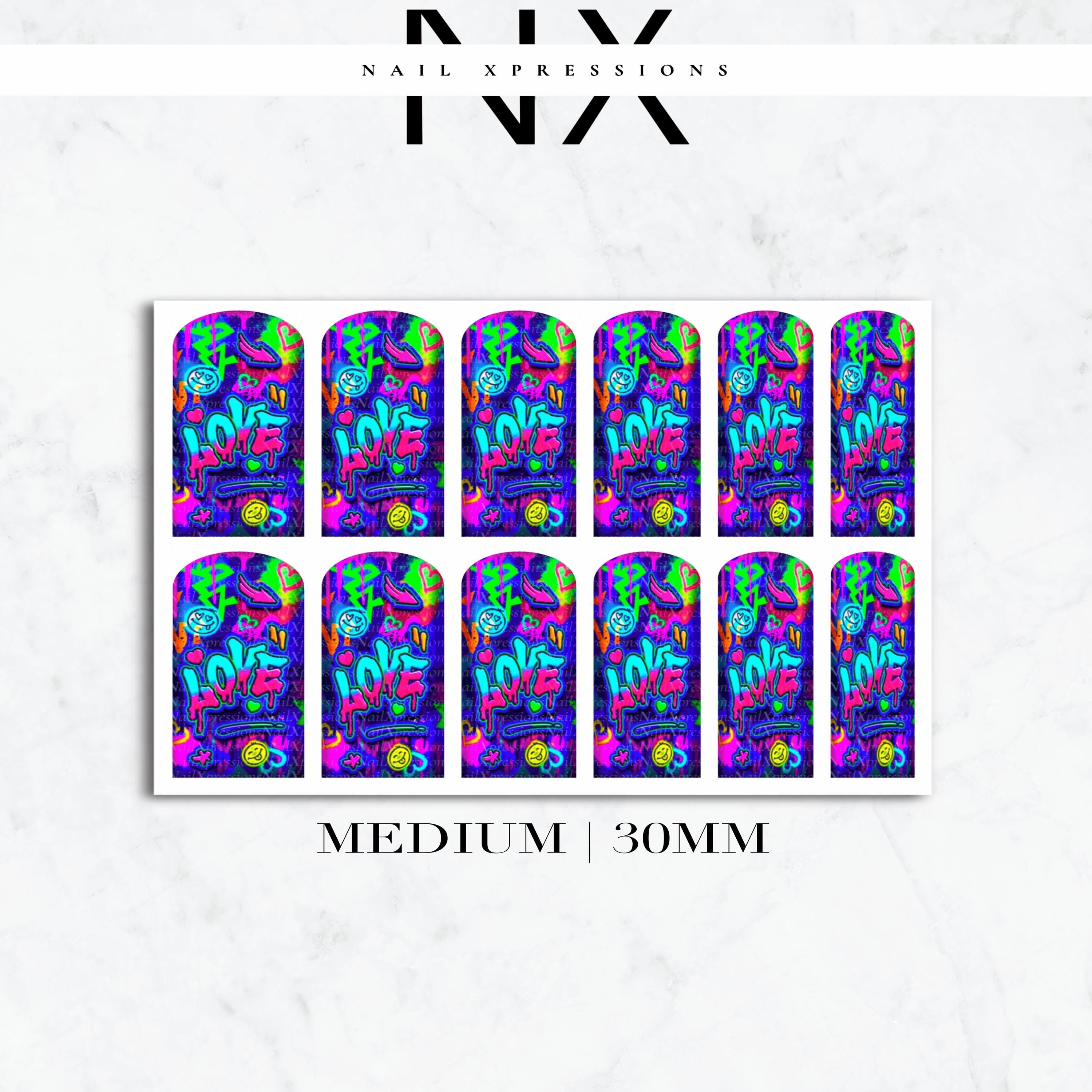 Graffiti Nail Decals | Nail Art Water Transfer | Nail Wraps