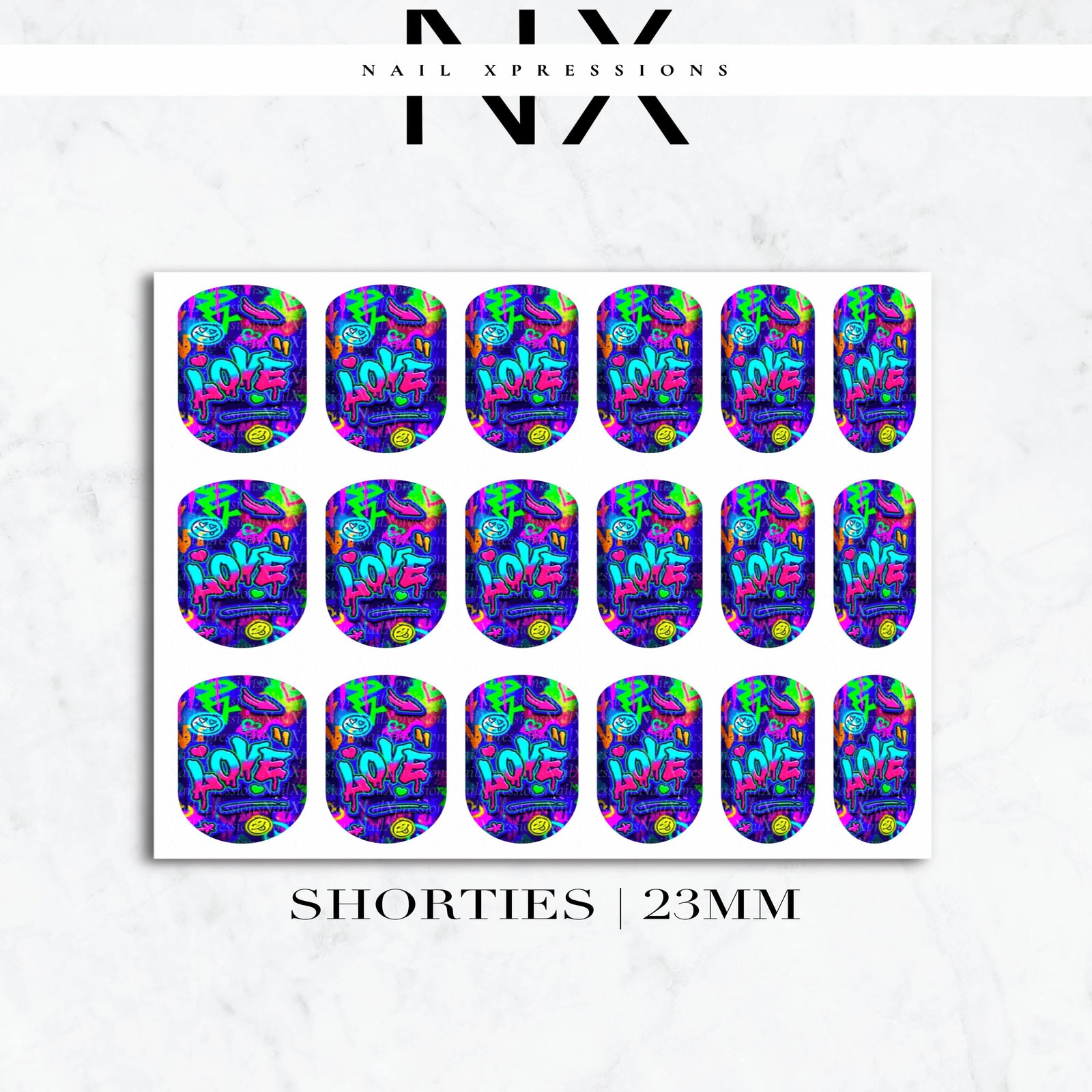 Graffiti Nail Decals | Nail Art Water Transfer | Nail Wraps