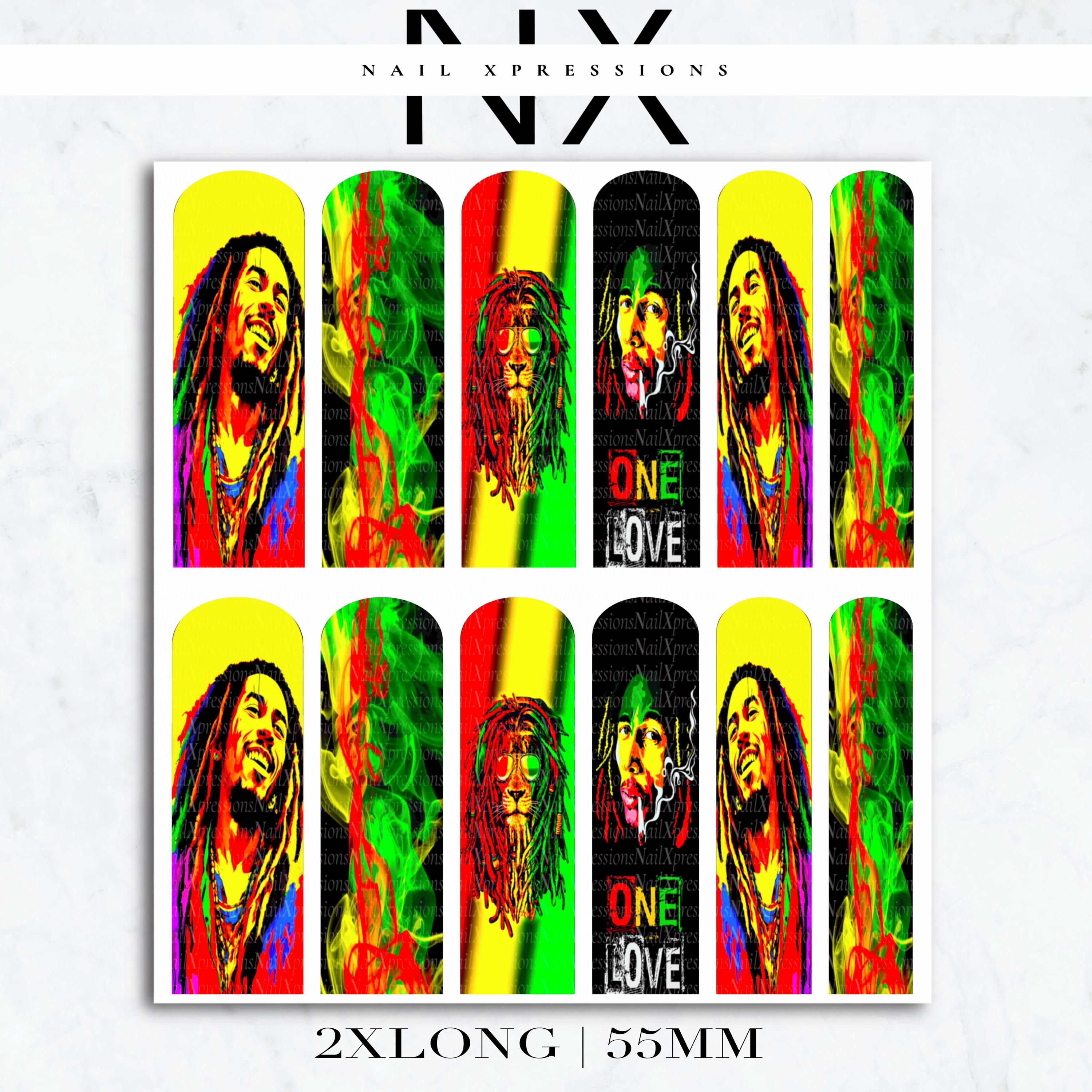 Rasta Vibe Nail Nail Decals | Nail Art Water Transfer | Nail Wraps