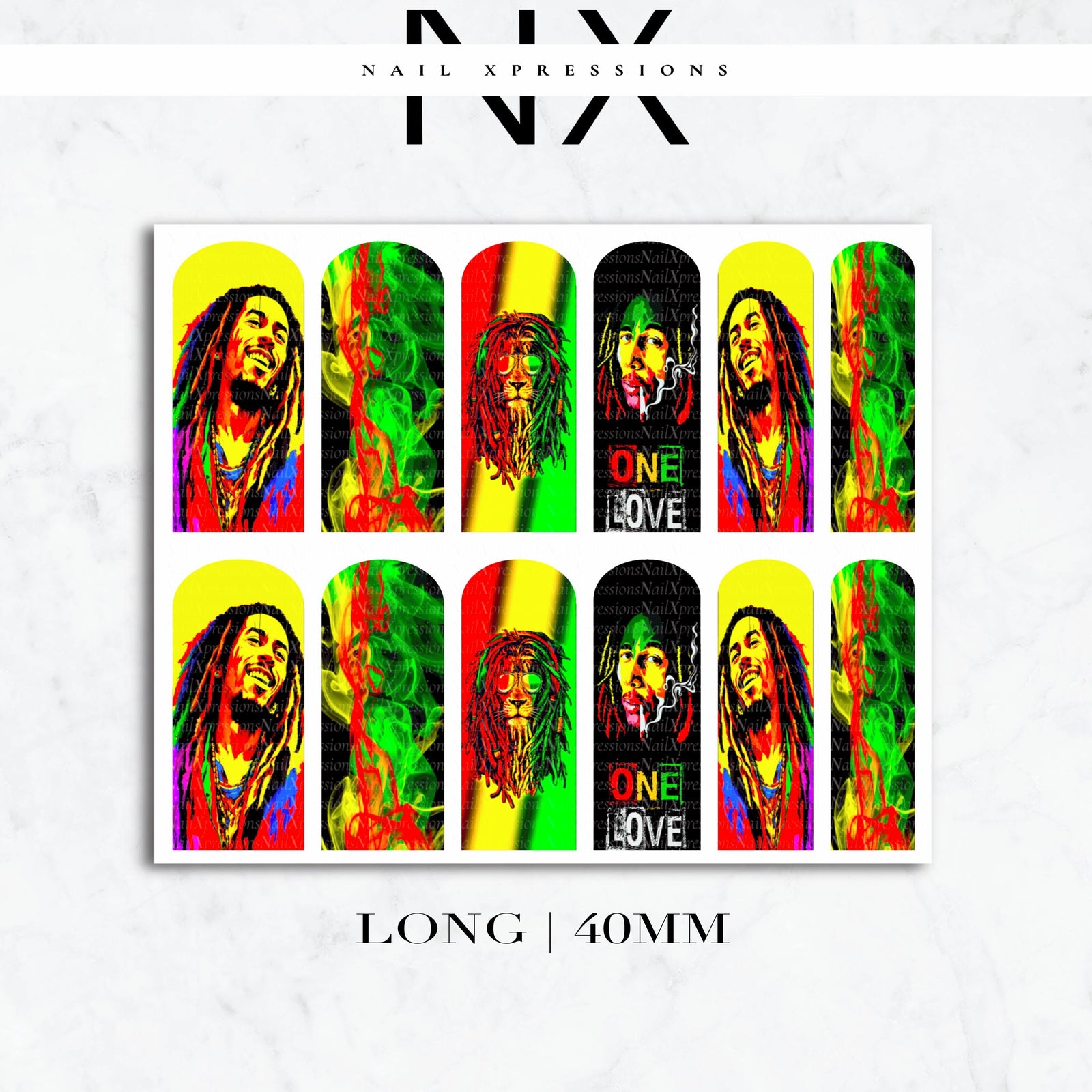 Rasta Vibe Nail Nail Decals | Nail Art Water Transfer | Nail Wraps