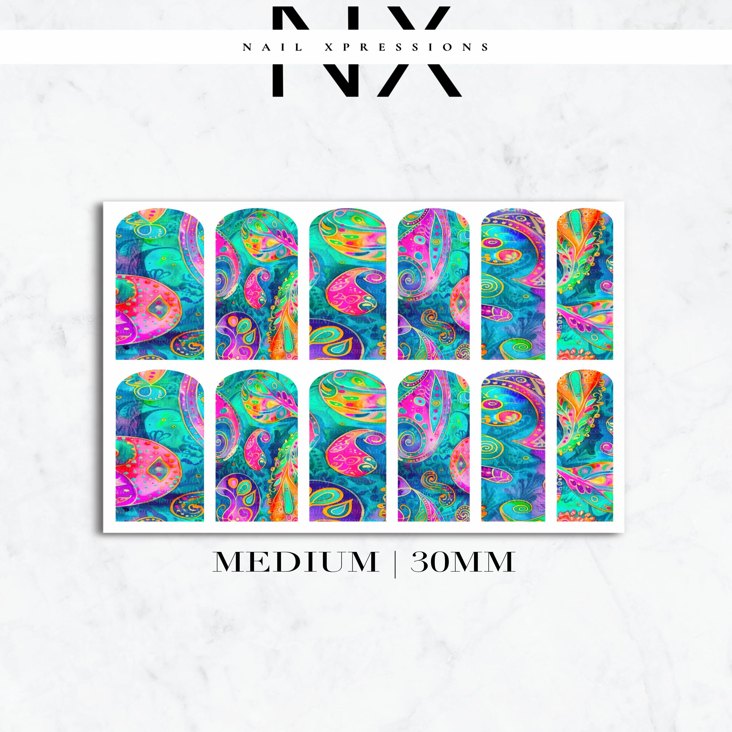 Folklore Paisley Nail Decals | Nail Art Water Transfer | Nail Wraps