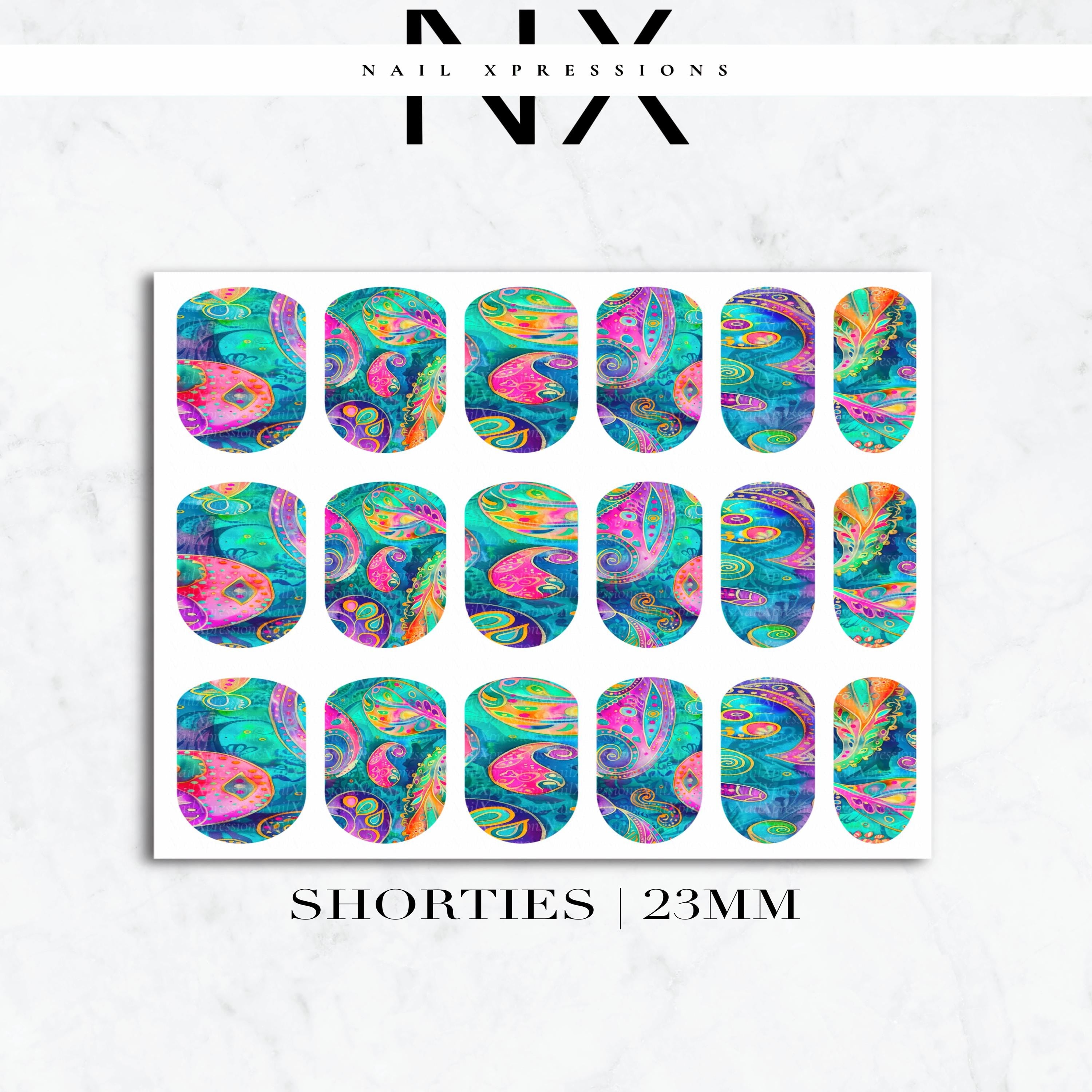 Folklore Paisley Nail Decals | Nail Art Water Transfer | Nail Wraps