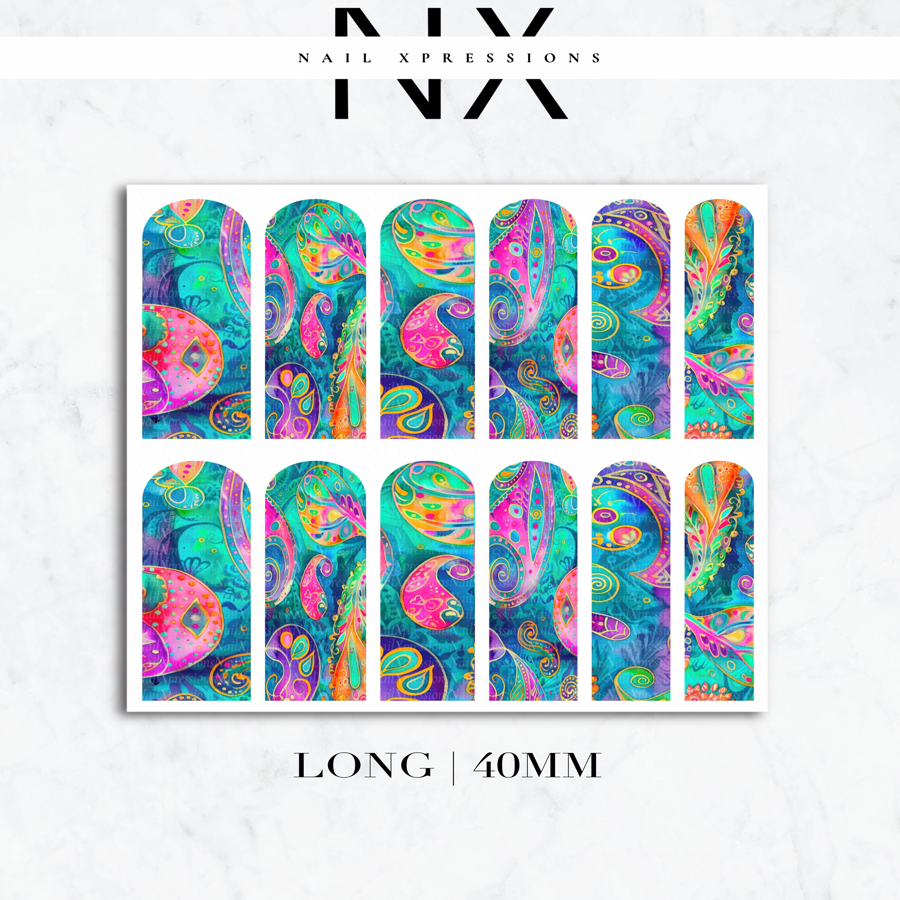 Folklore Paisley Nail Decals | Nail Art Water Transfer | Nail Wraps