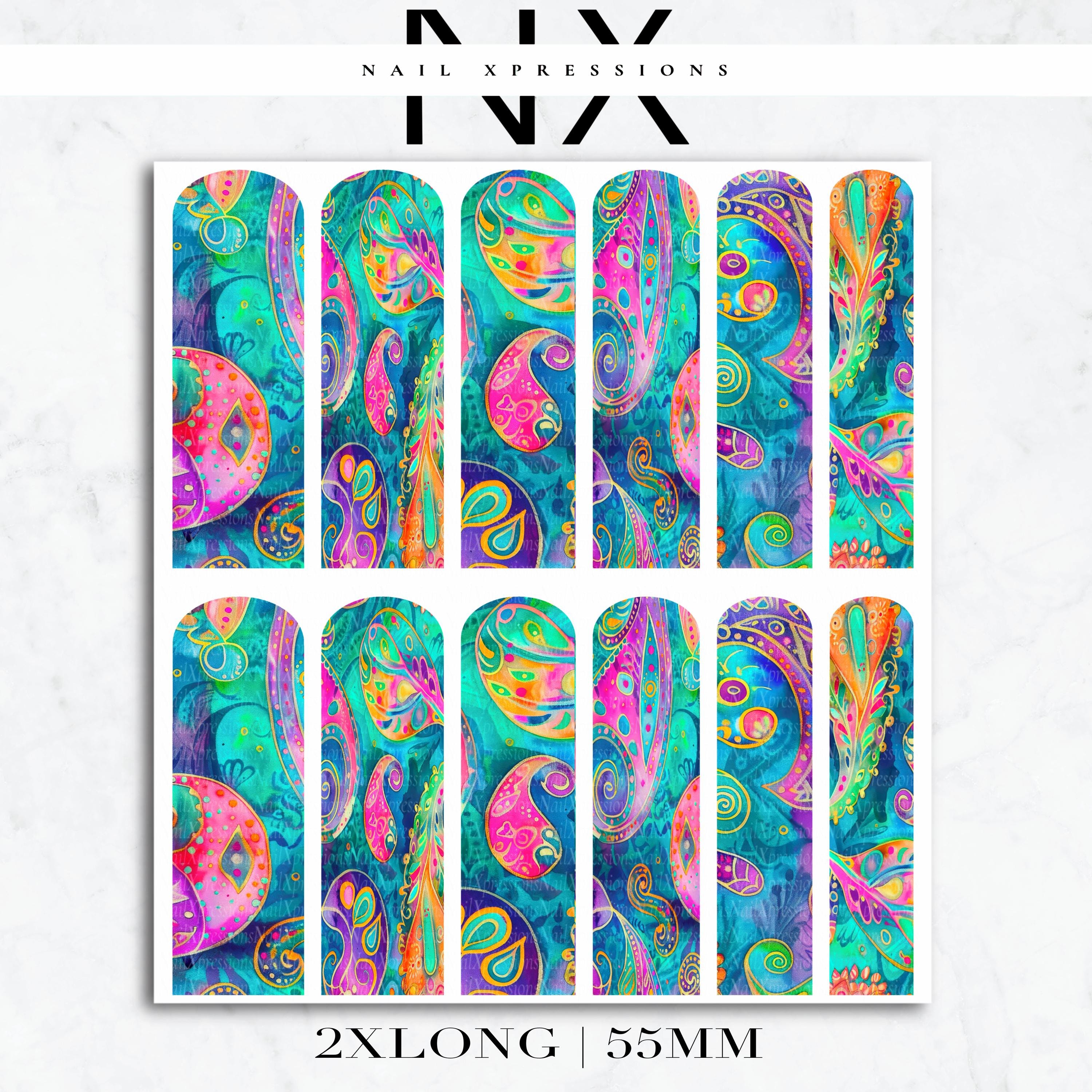 Folklore Paisley Nail Decals | Nail Art Water Transfer | Nail Wraps