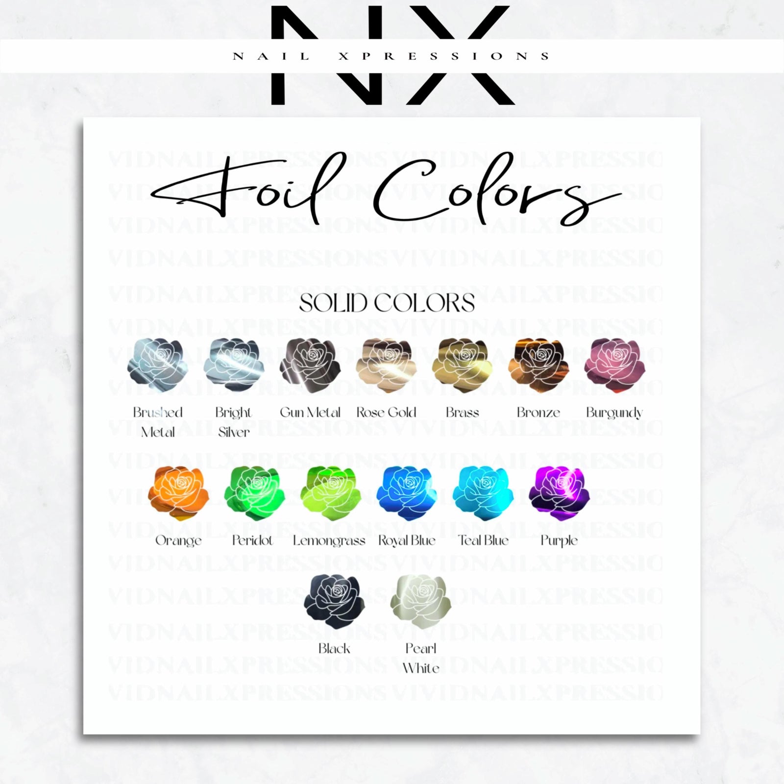 Flames Foiled Water Nail Decal