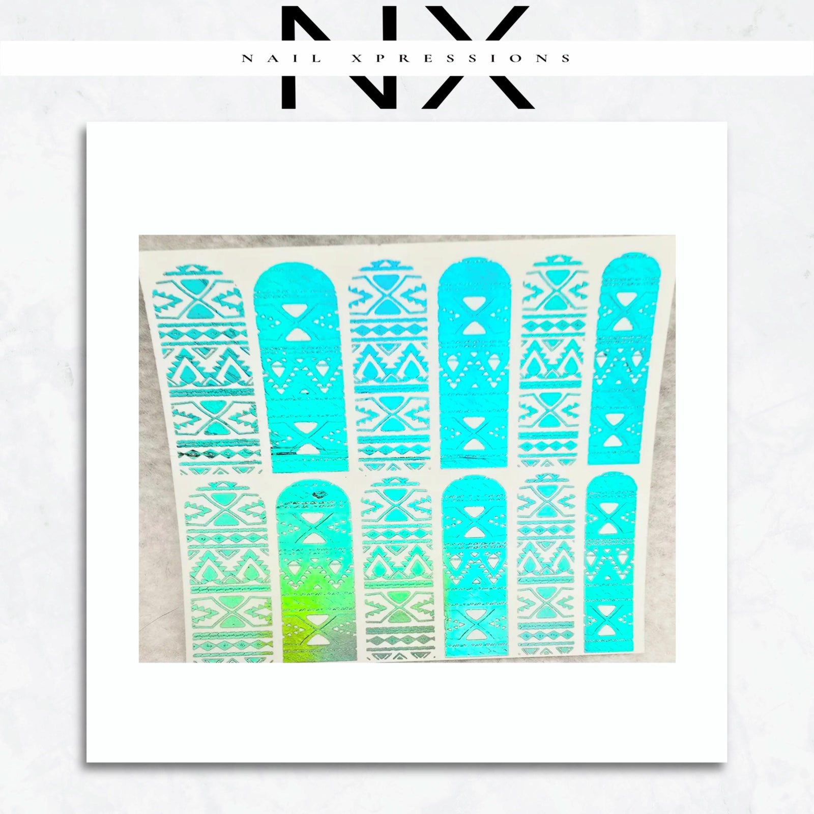 Aztec Foiled Nail Decals | Nail Art Water Transfer | Nail Wraps