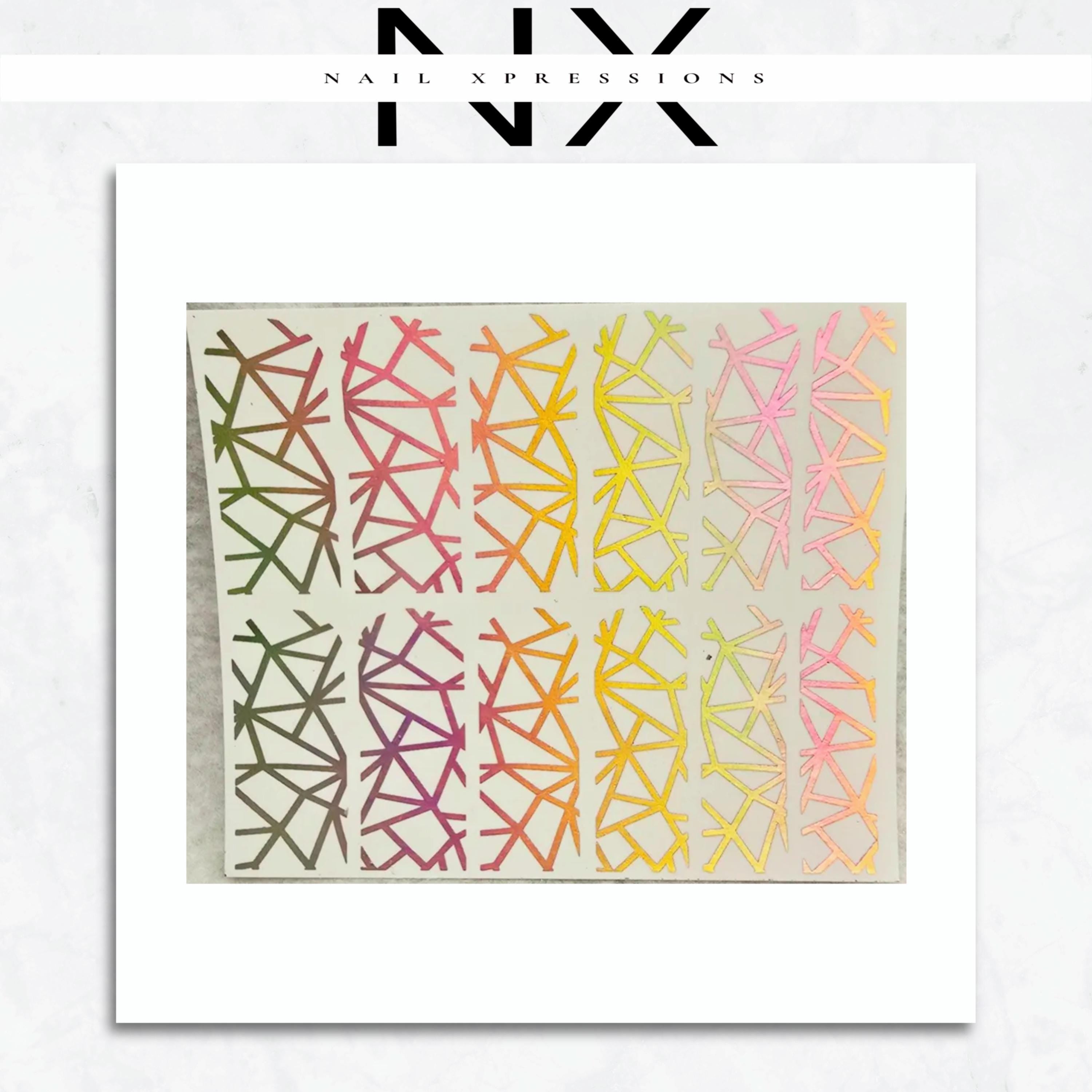 Abstract Foiled Nail Decals | Nail Art Water Transfer | Nail Wraps
