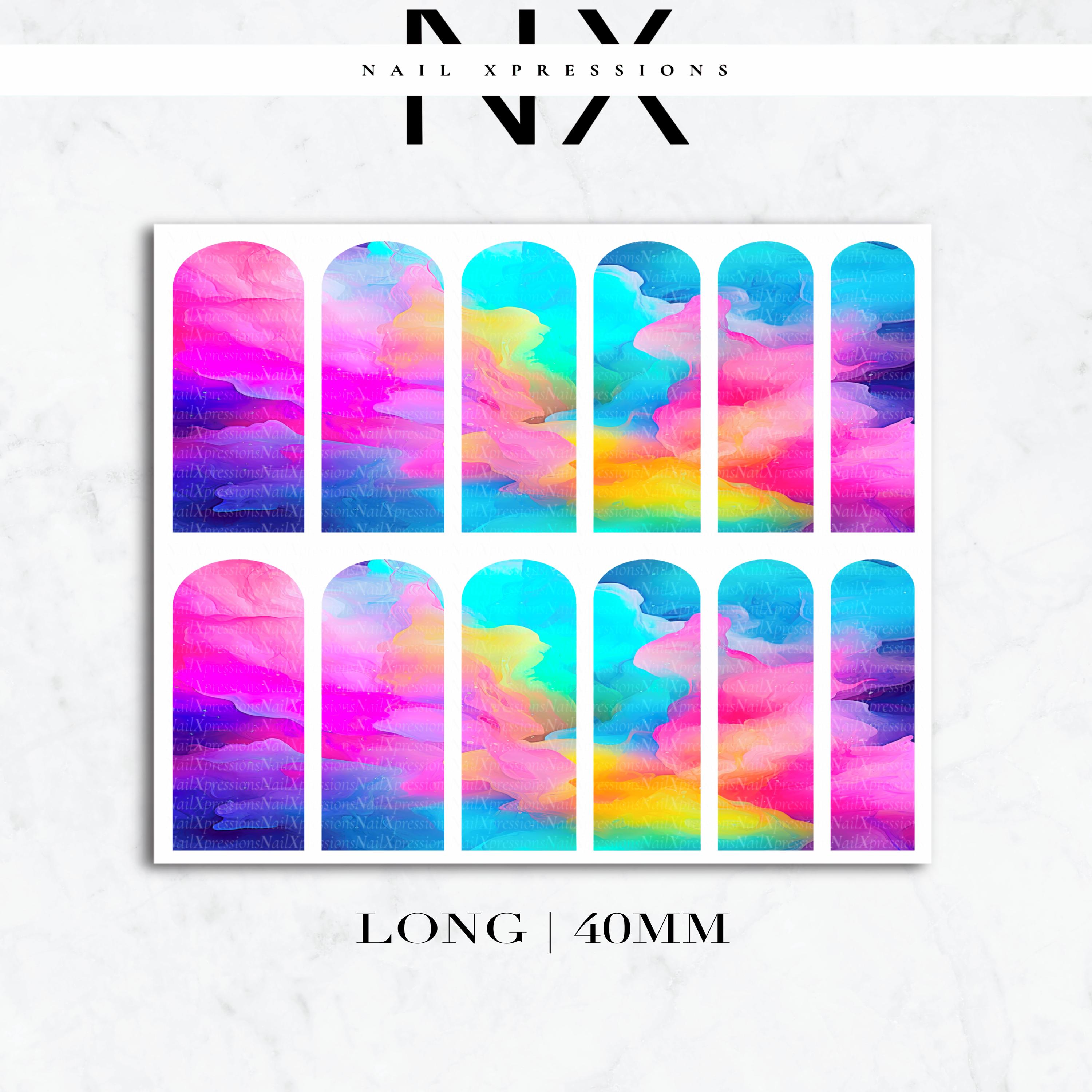 Watercolor Nail Decals | Nail Art Water Transfer | Nail Wraps