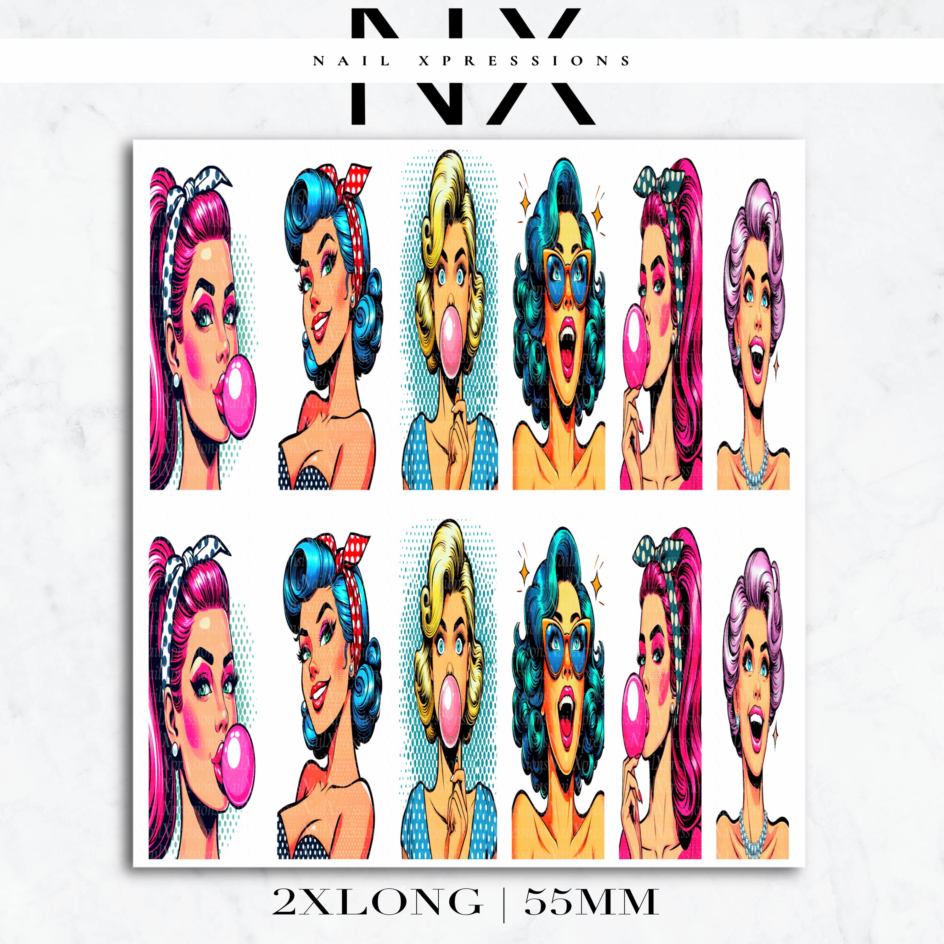 Popart Girls Nail Decals | Nail Art Water Transfer | Nail Wraps