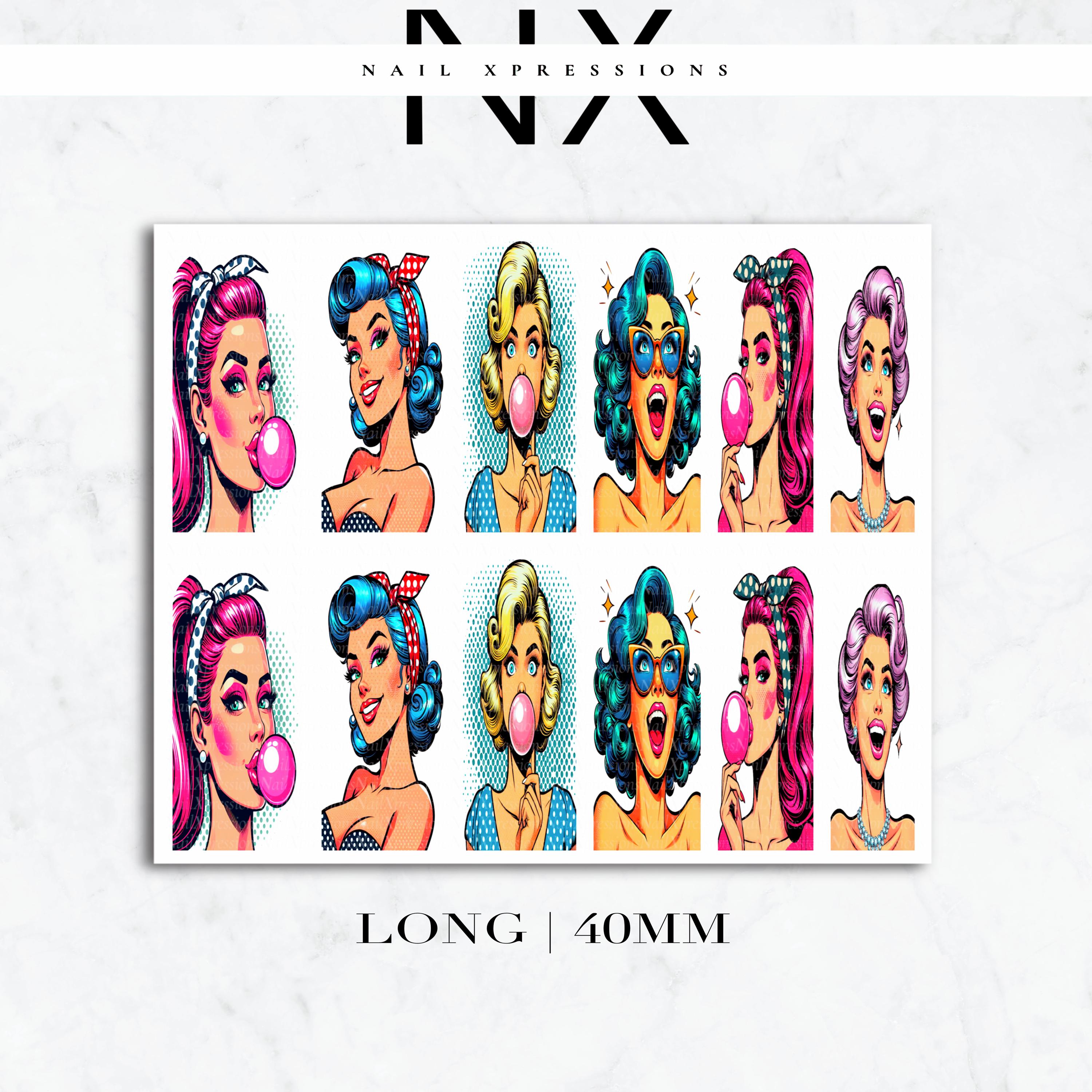 Popart Girls Nail Decals | Nail Art Water Transfer | Nail Wraps