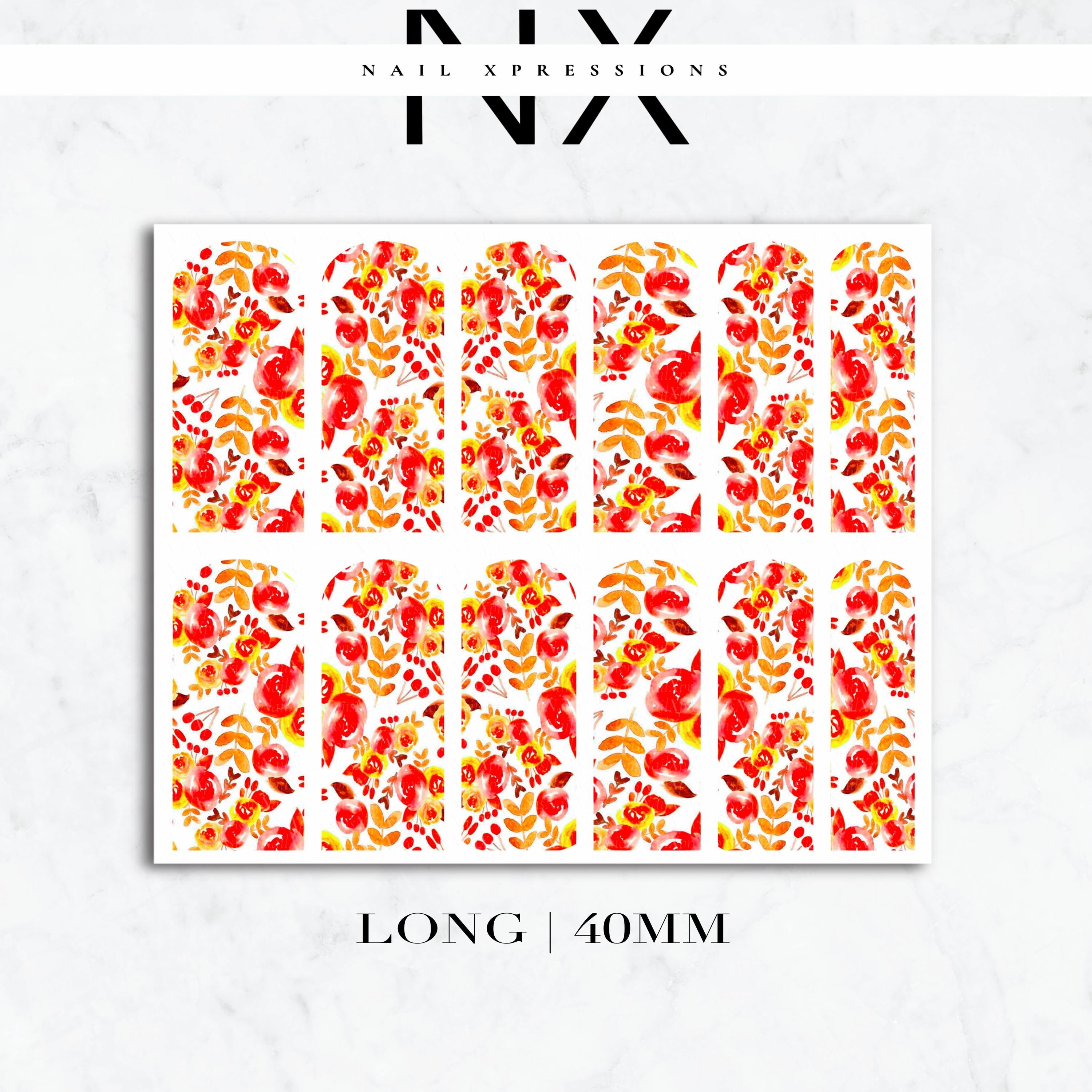 Fall Leaves Nail Decals | Nail Art Water Transfer | Nail Wraps