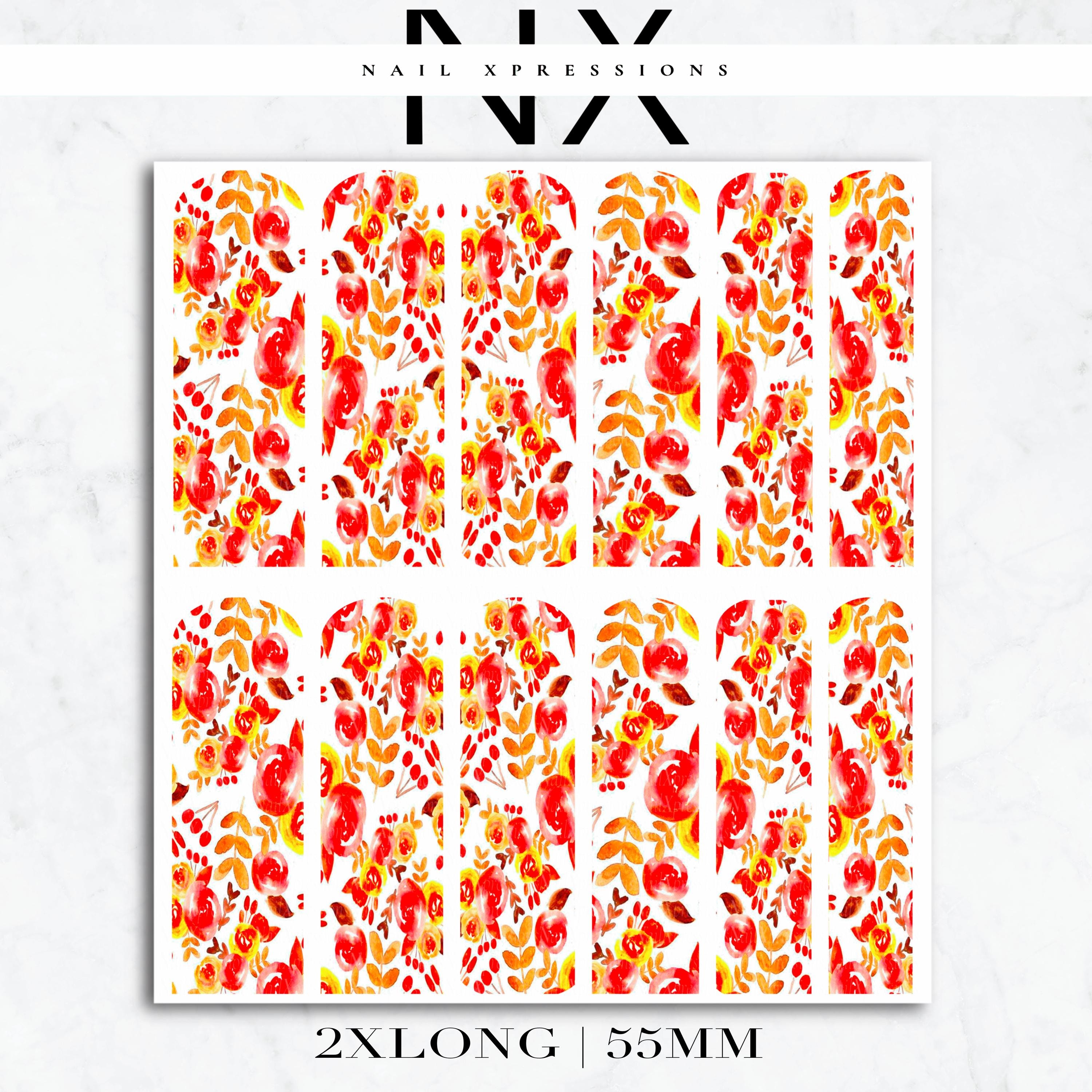 Fall Leaves Nail Decals | Nail Art Water Transfer | Nail Wraps