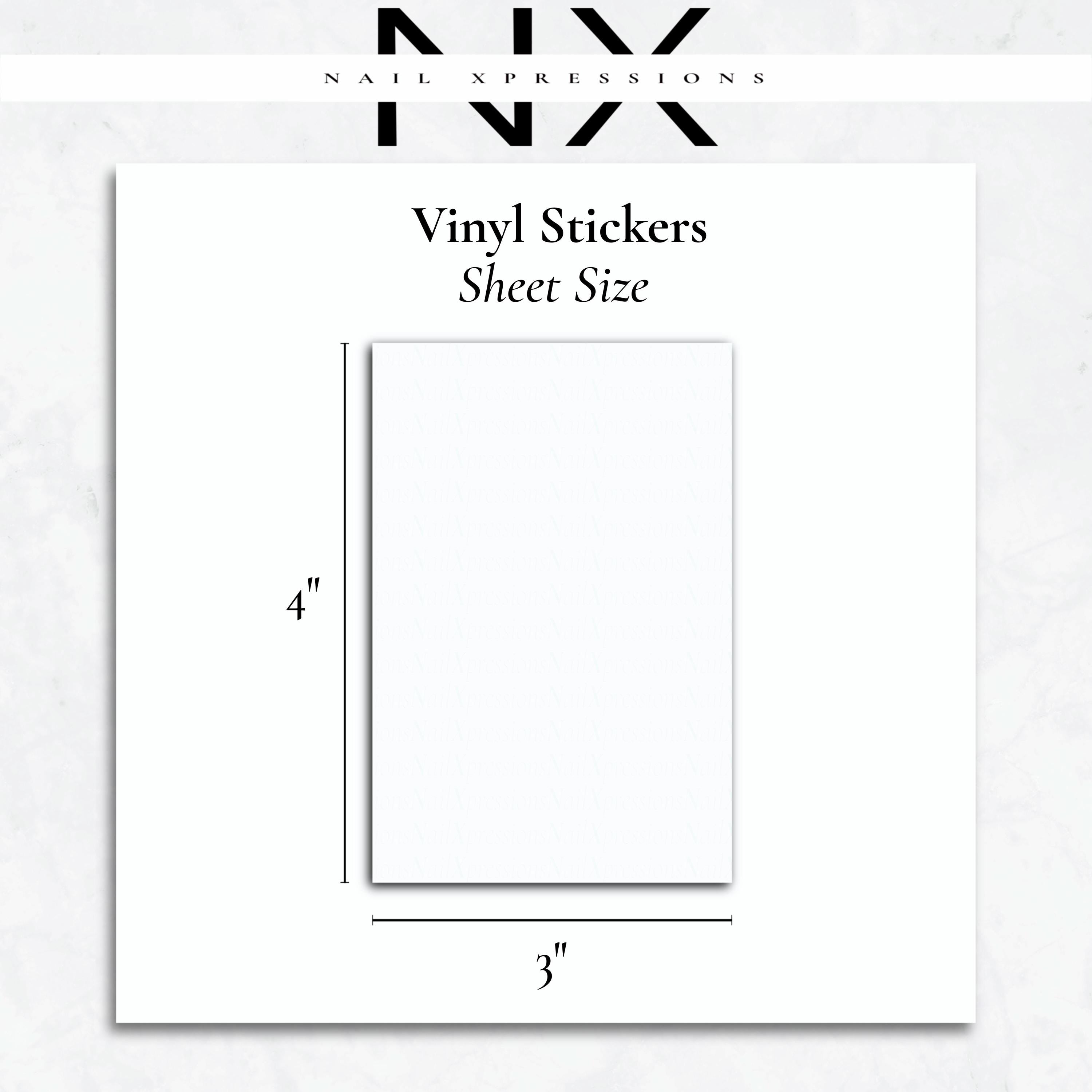 Custom Personalized Vinyl Nail Art Stickers | Nail Art Decorations | Multiple Color options