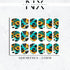 Turquoise Sunflower Nail Decals | Nail Art Water Transfer | Nail Wraps