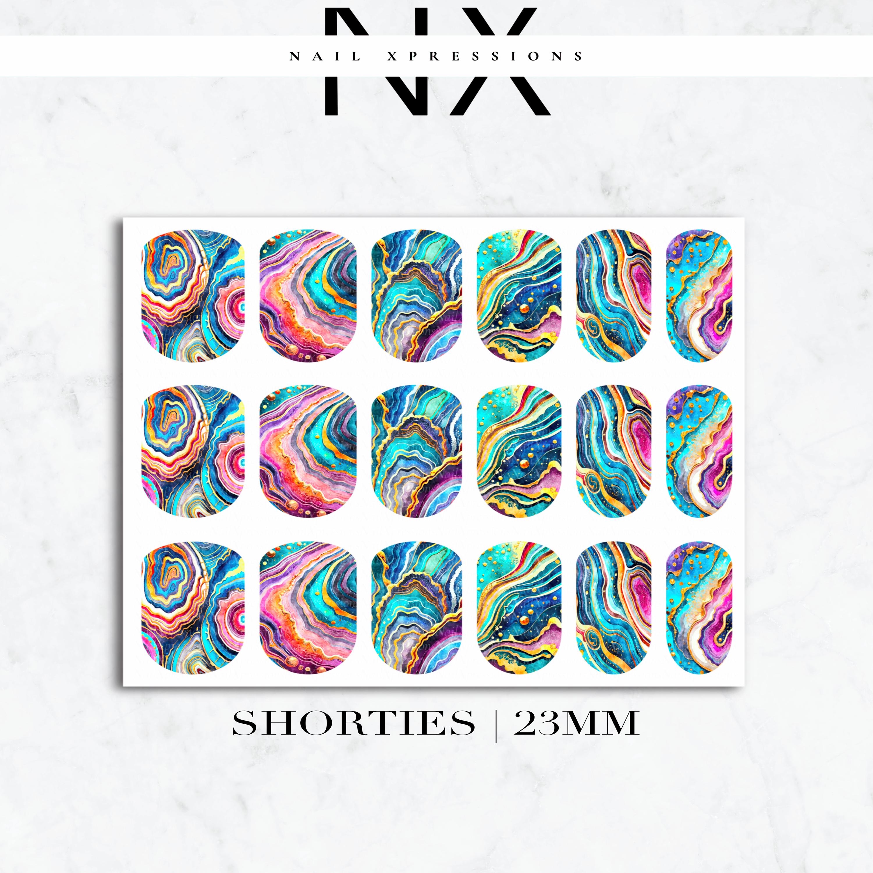 Abstract Geode Crystal Nail Decals | Nail Art Water Transfer | Nail Wraps