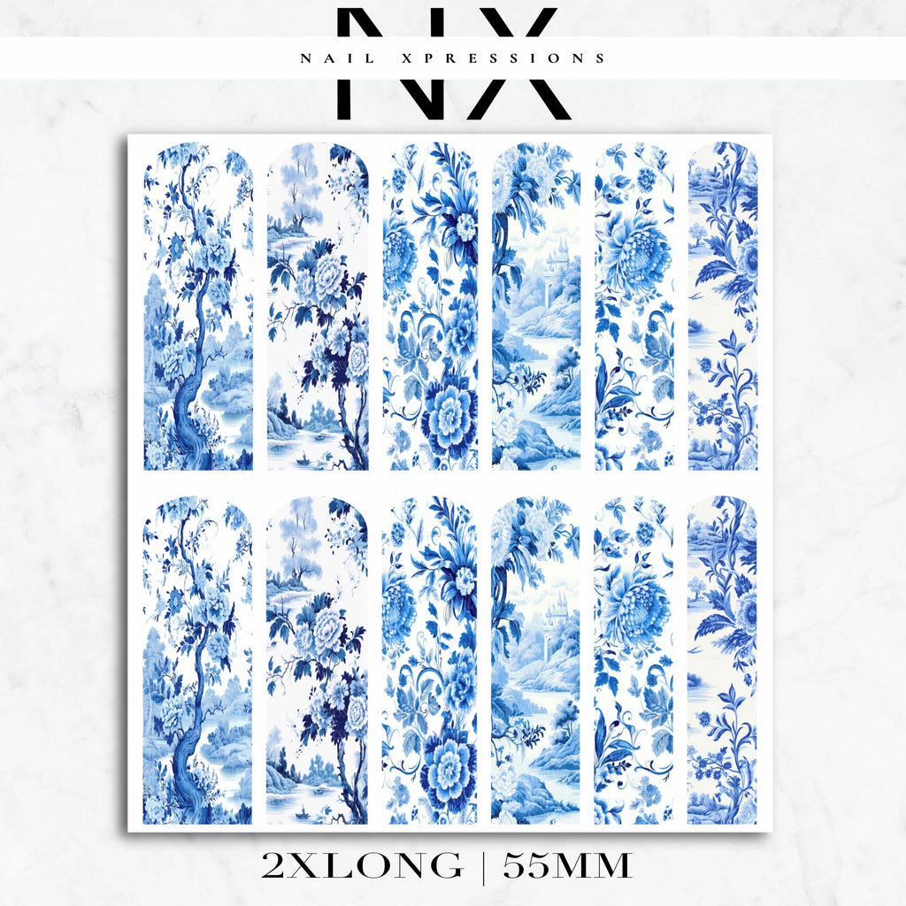 Toile De Jouy Nail Decals | Nail Art Water Transfer | Nail Wraps