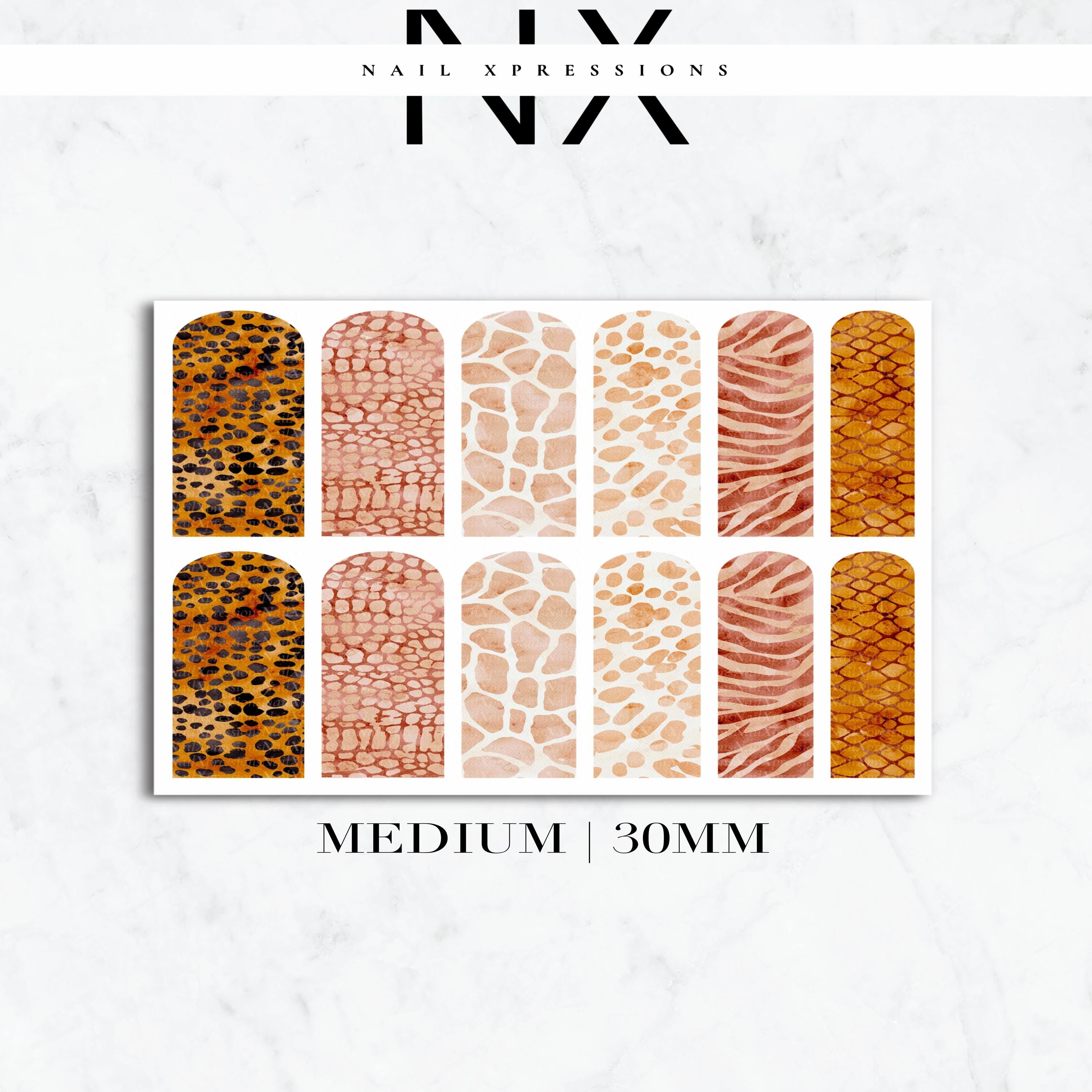 Safari Animal Print Nail Decals | Nail Art Water Transfer | Nail Wraps