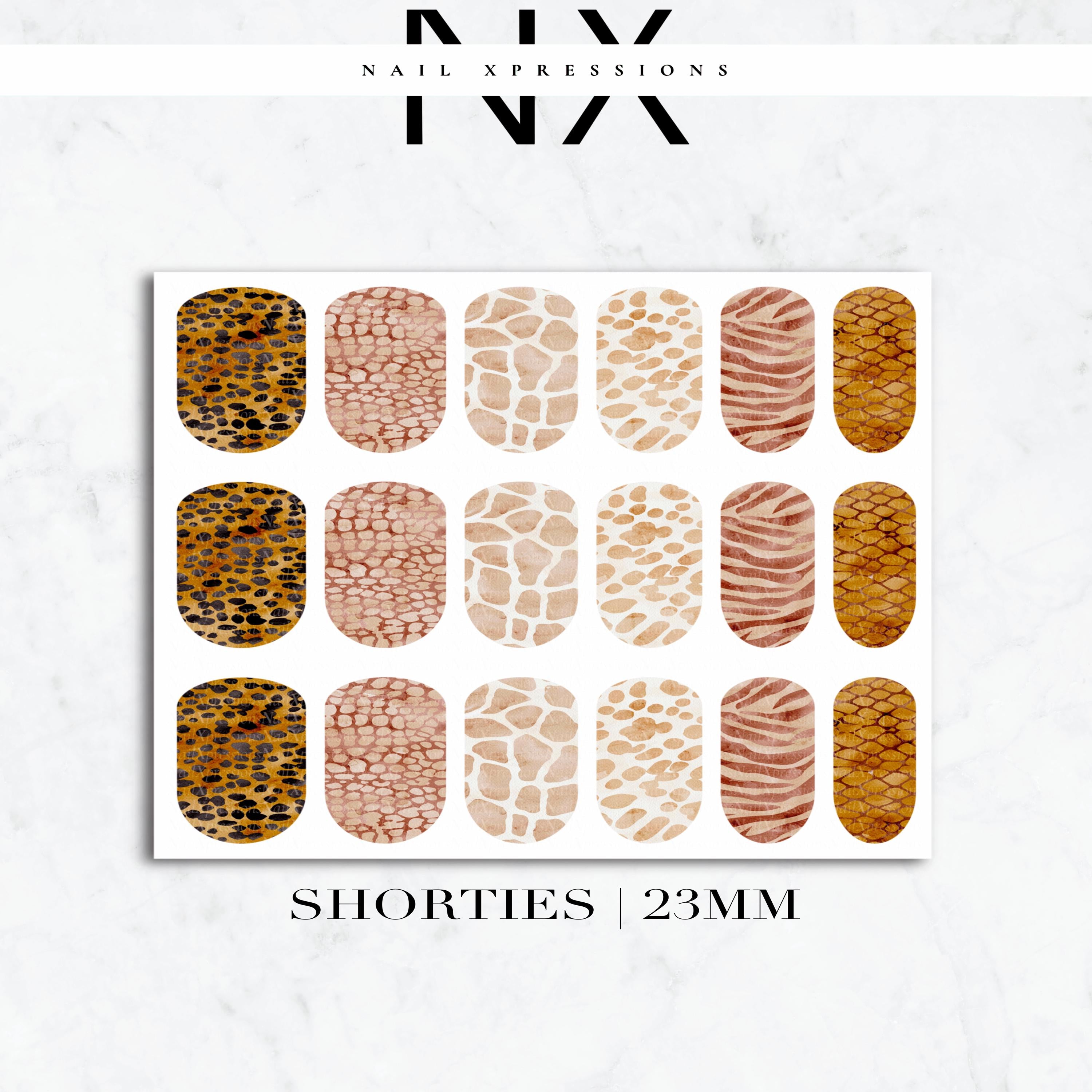 Safari Animal Print Nail Decals | Nail Art Water Transfer | Nail Wraps