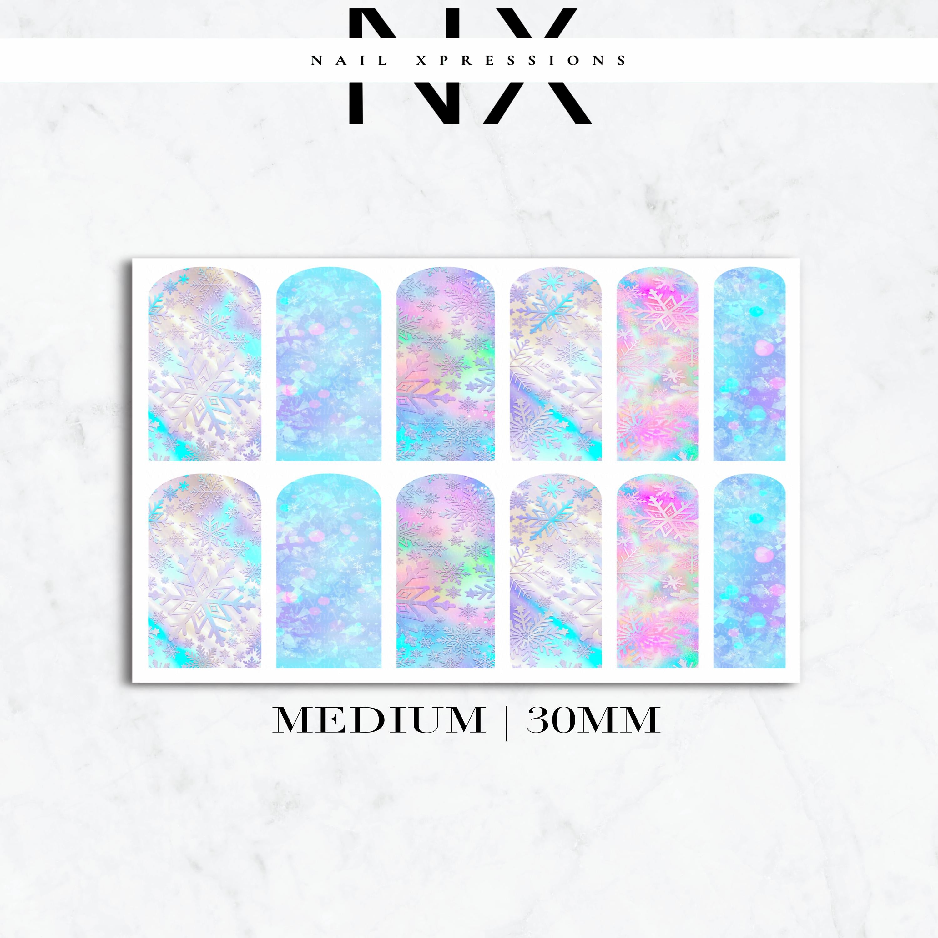 Snowflakes Nail Decals | Nail Art Water Transfer | Nail Wraps