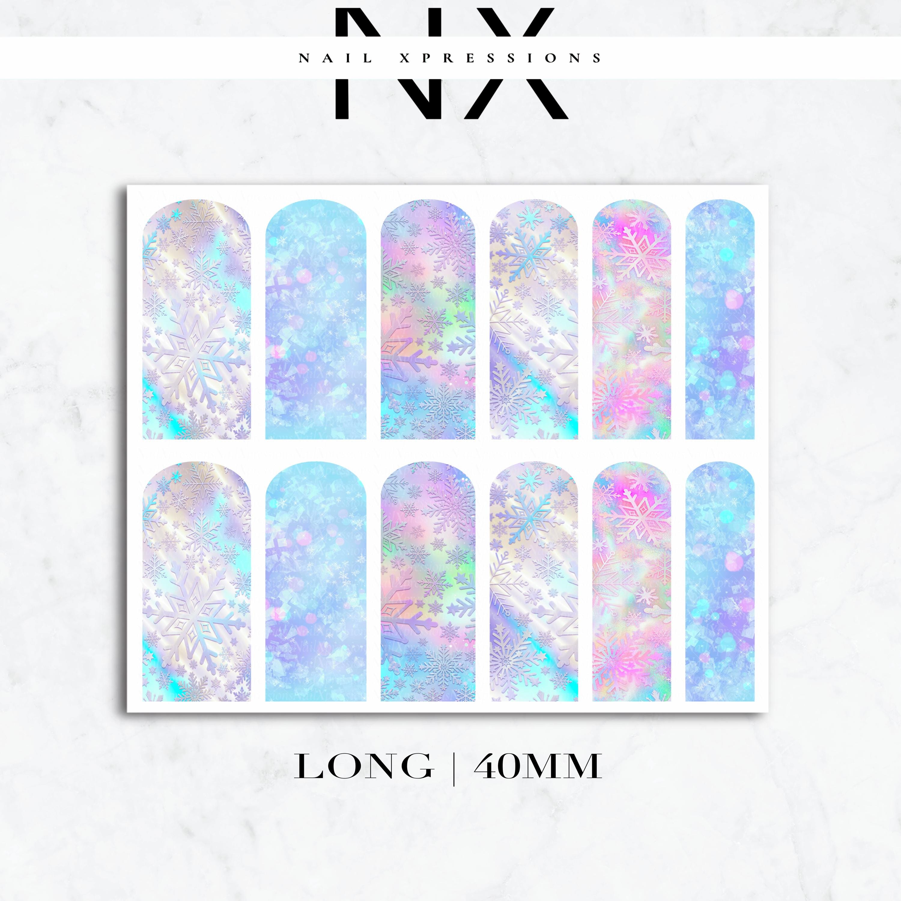 Snowflakes Nail Decals | Nail Art Water Transfer | Nail Wraps