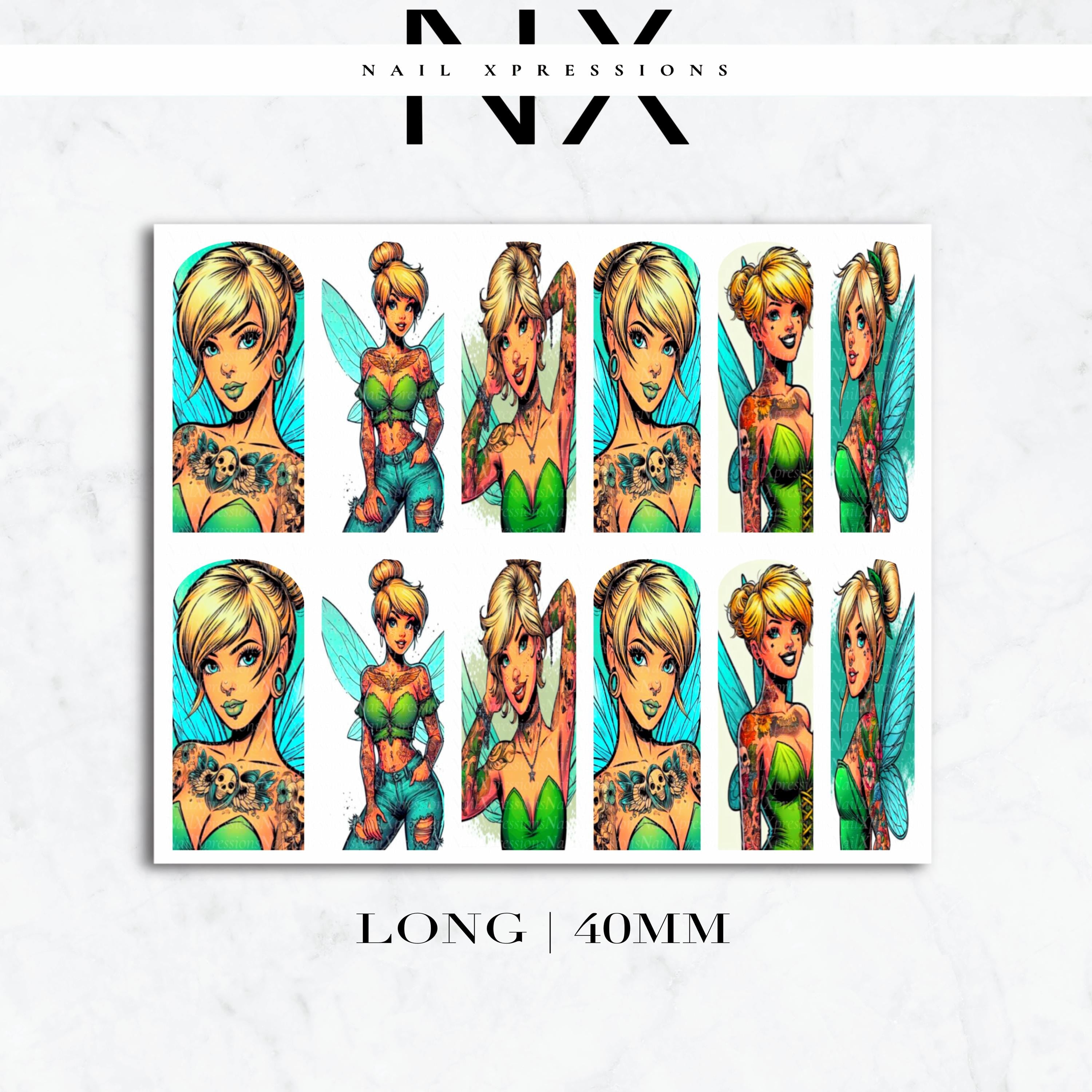 Sweet Fairy Nail Decals | Nail Art Water Transfer | Nail Wraps