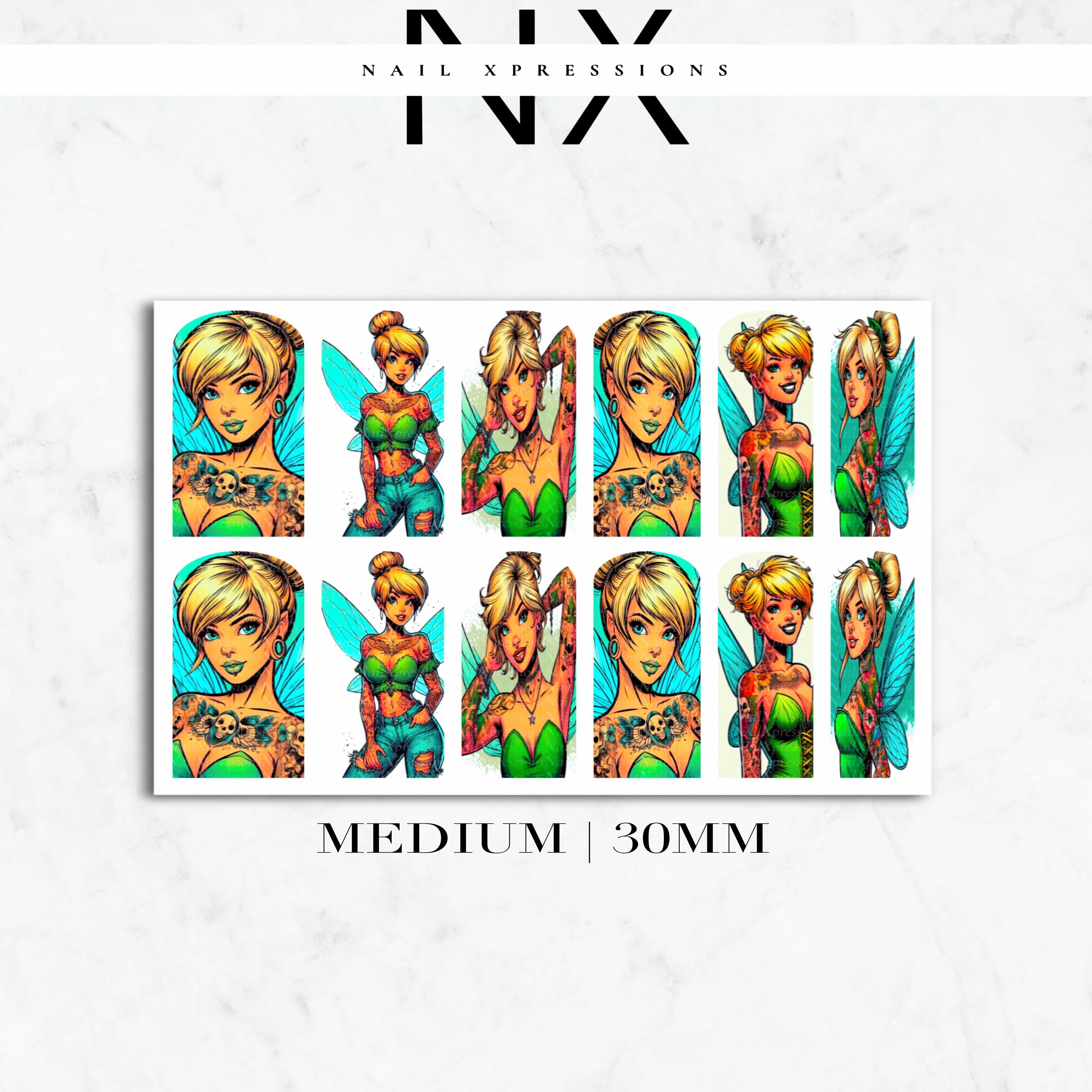 Sweet Fairy Nail Decals | Nail Art Water Transfer | Nail Wraps