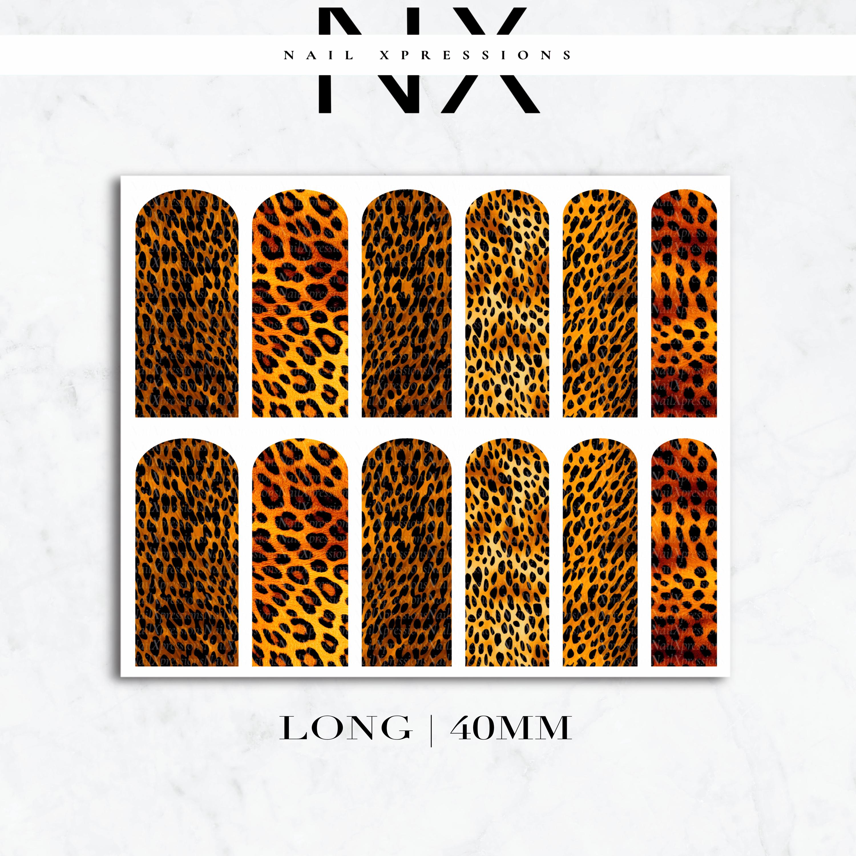 Cheetah Print Nail Decals | Nail Art Water Transfer | Nail Wraps