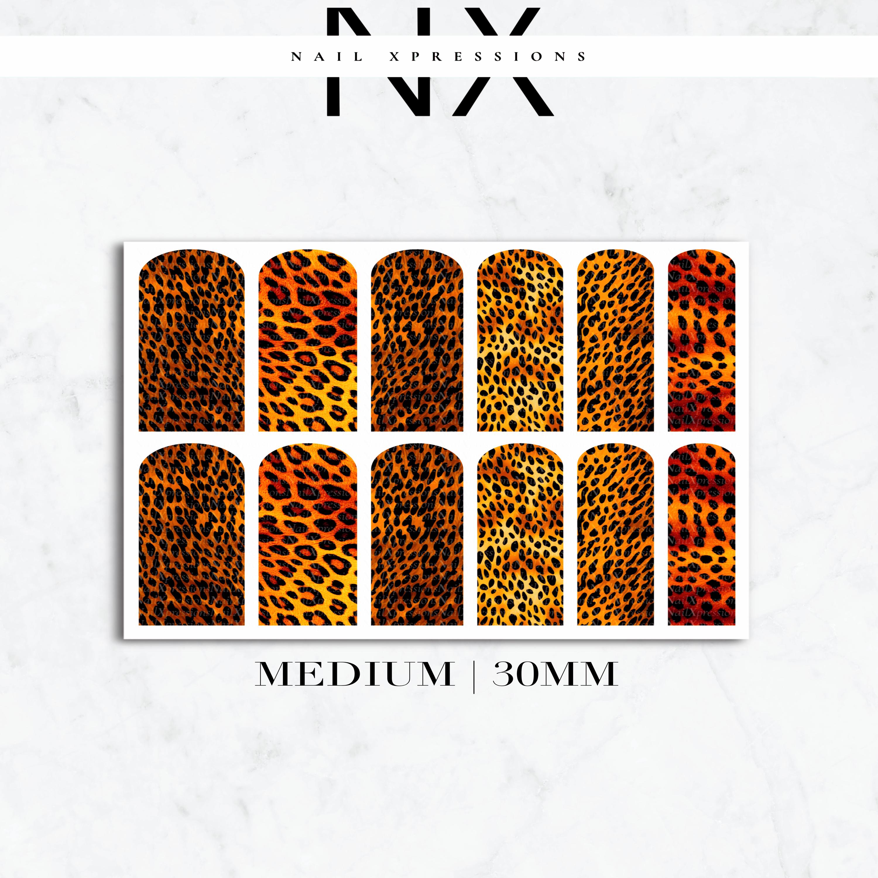 Cheetah Print Nail Decals | Nail Art Water Transfer | Nail Wraps