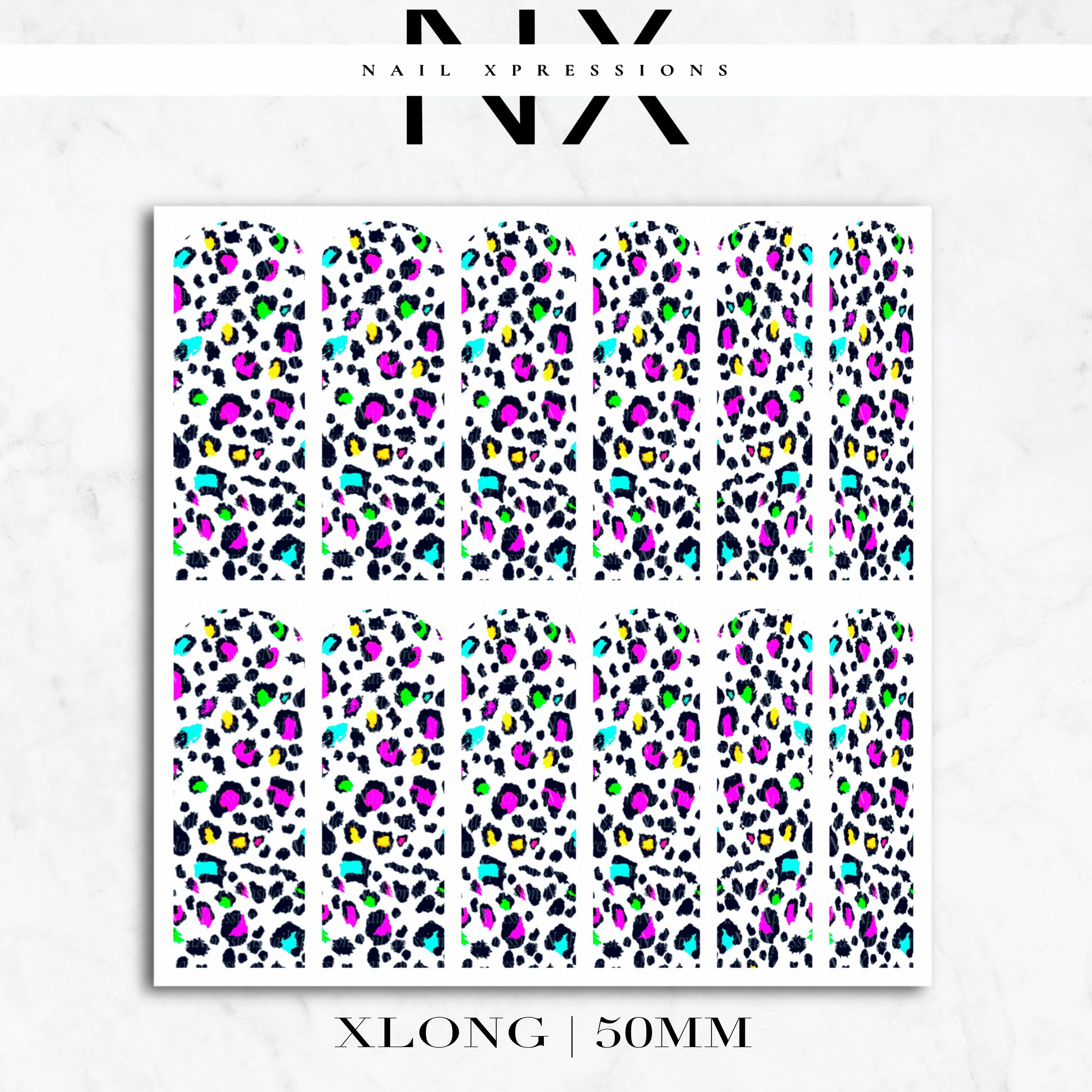 Colorful Leopard Nail Decals | Nail Art Water Transfer | Nail Wraps