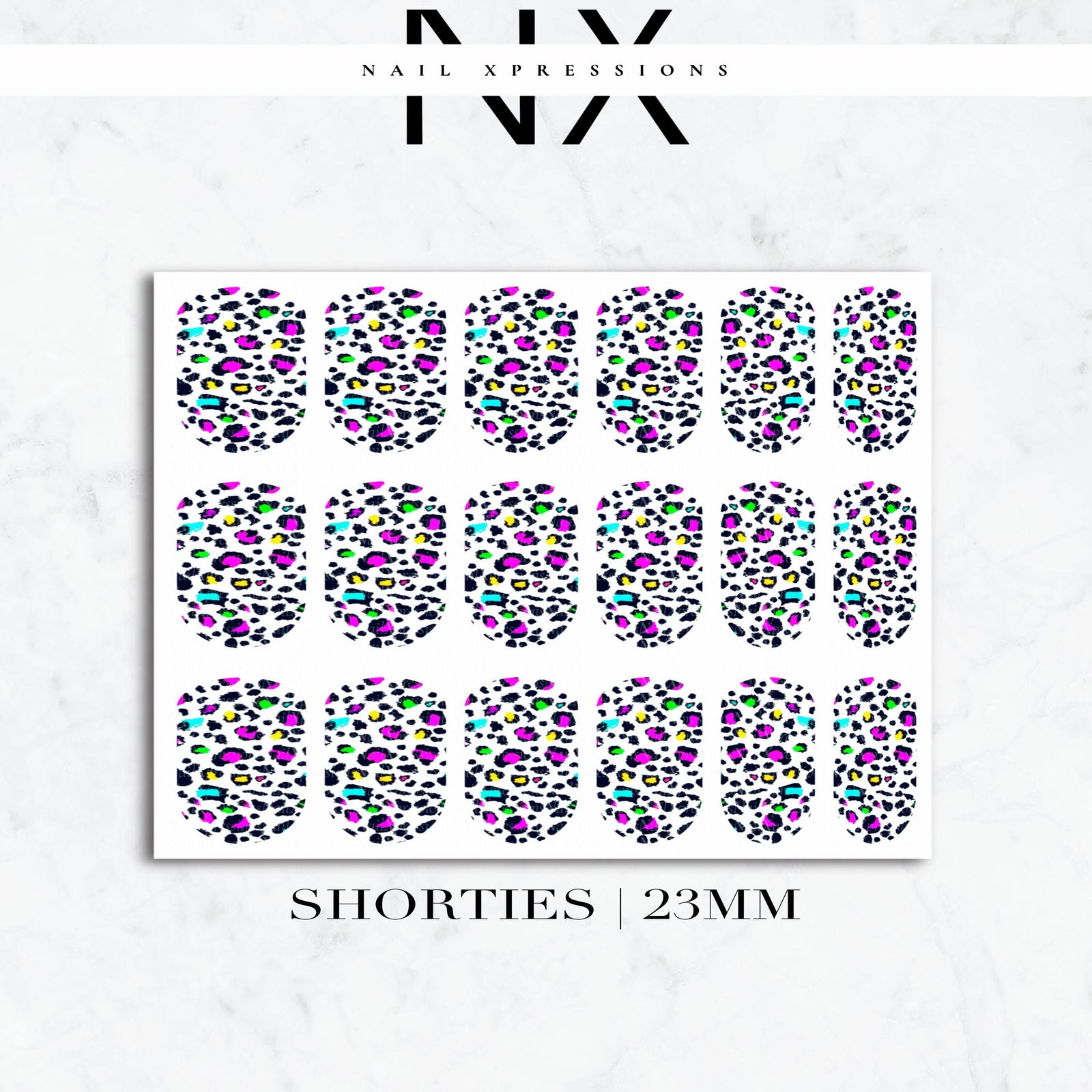 Colorful Leopard Nail Decals | Nail Art Water Transfer | Nail Wraps