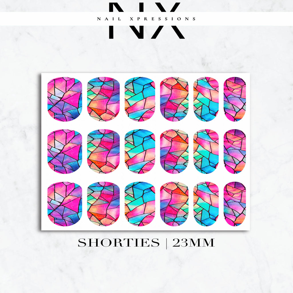 Stained Glass Nail Decals | Nail Art Water Transfer | Nail Wraps