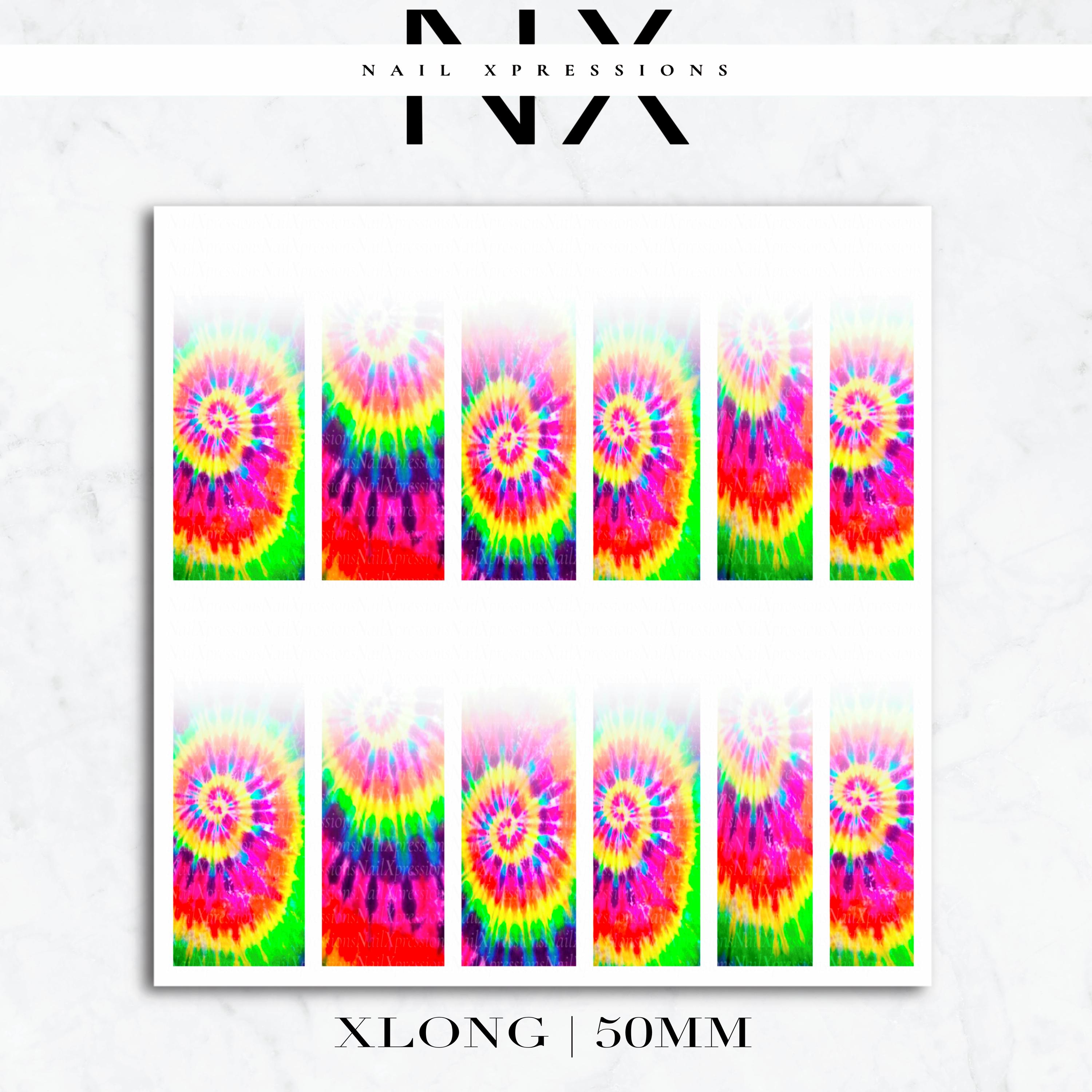 Ombré Tye Dye Nail Decals | Nail Art Water Transfer | Nail Wraps