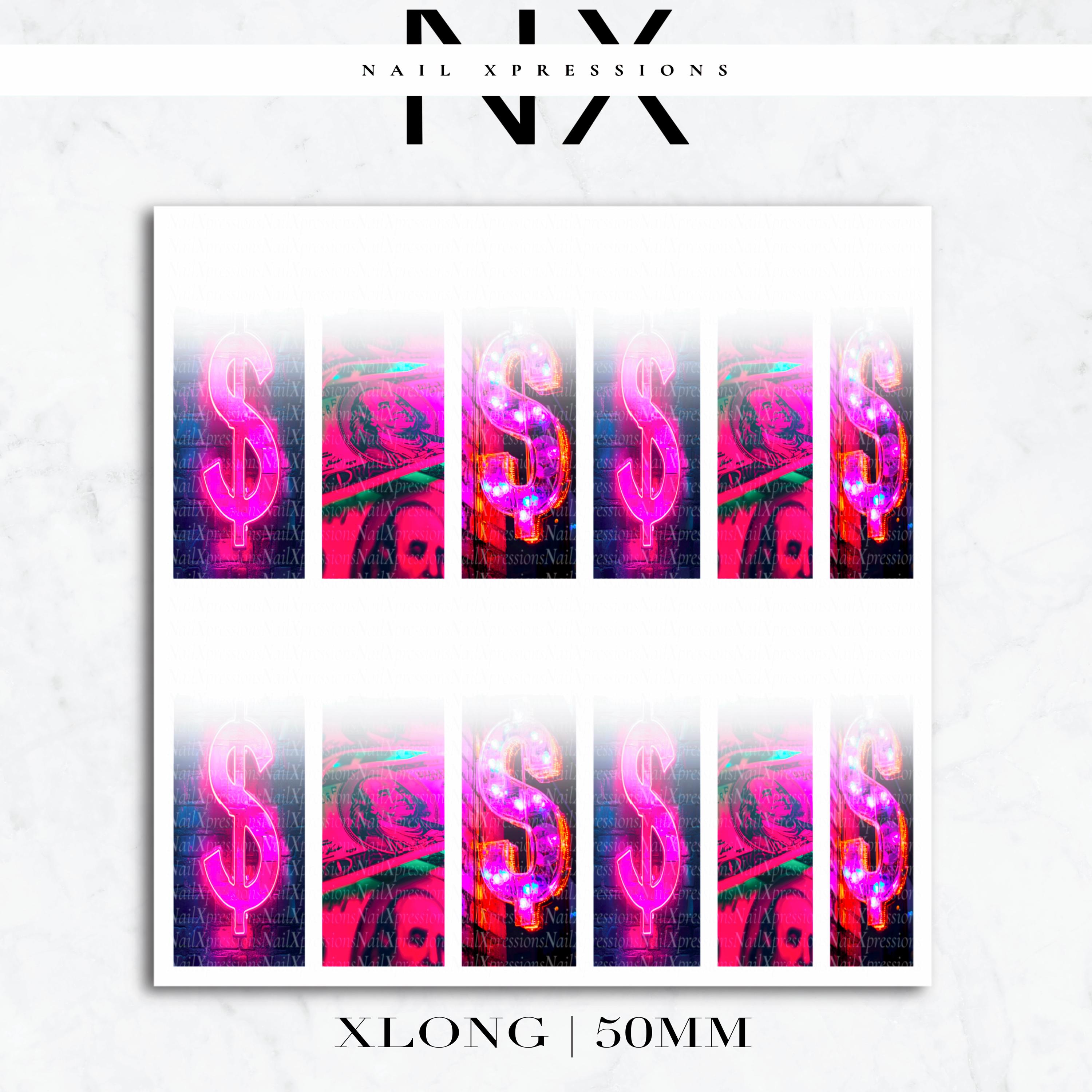 Ombré Pink Benjamin Money Nail Decals | Nail Art Water Transfer | Nail Wraps p