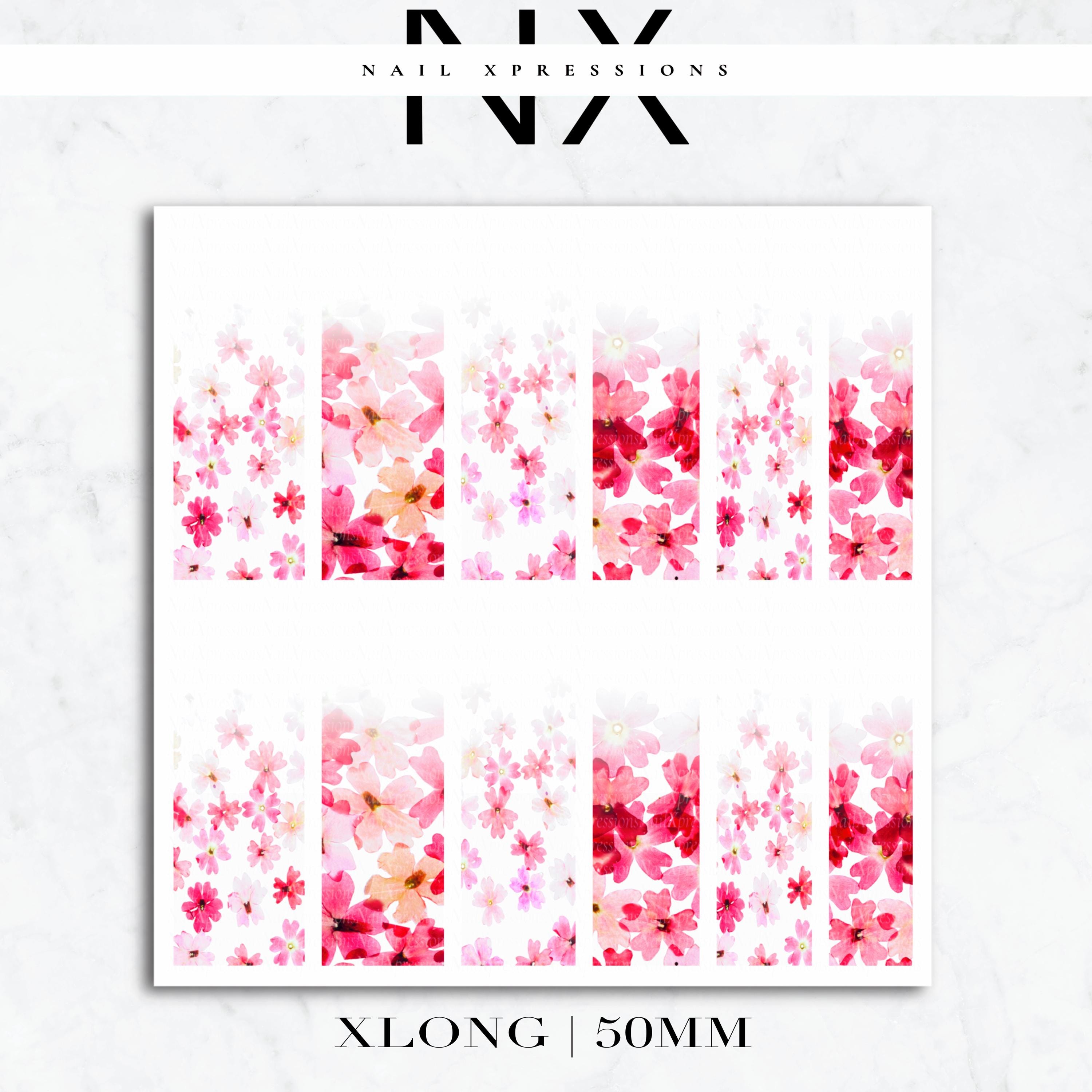 Ombré Dried Flowers Nail Wraps | Nail Art Water Transfer | Nail Wraps