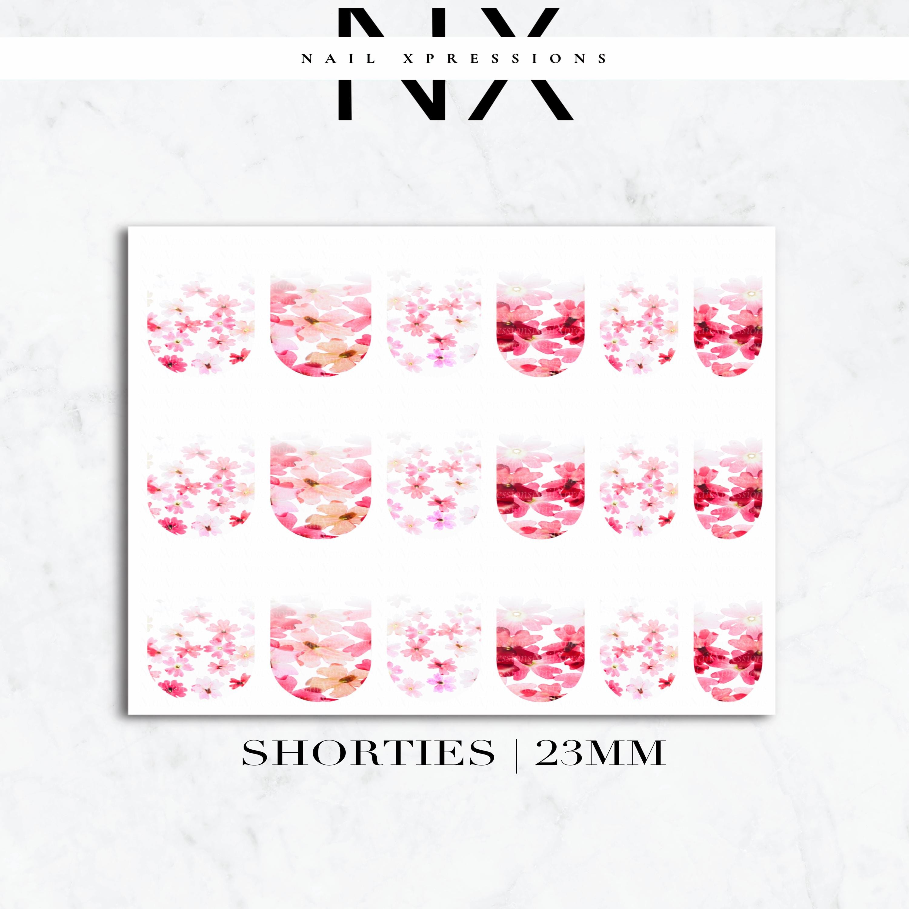 Ombré Dried Flowers Nail Wraps | Nail Art Water Transfer | Nail Wraps