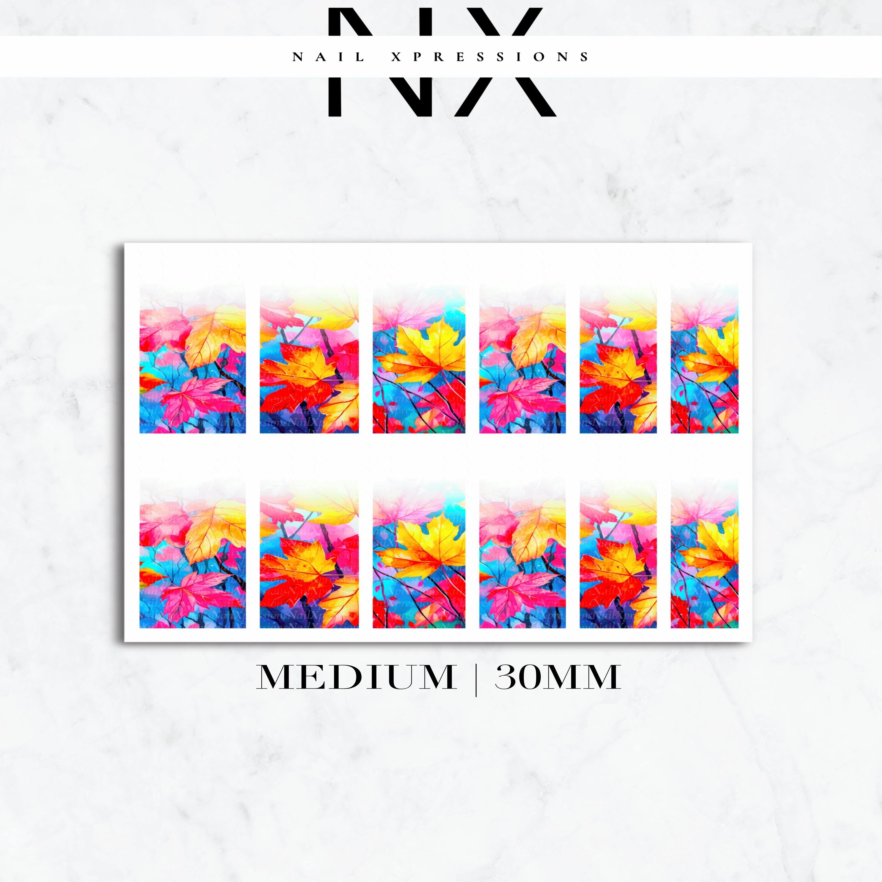 Ombré Fall Leaves Nail Wraps | Nail Art Water Transfer | Nail Wraps