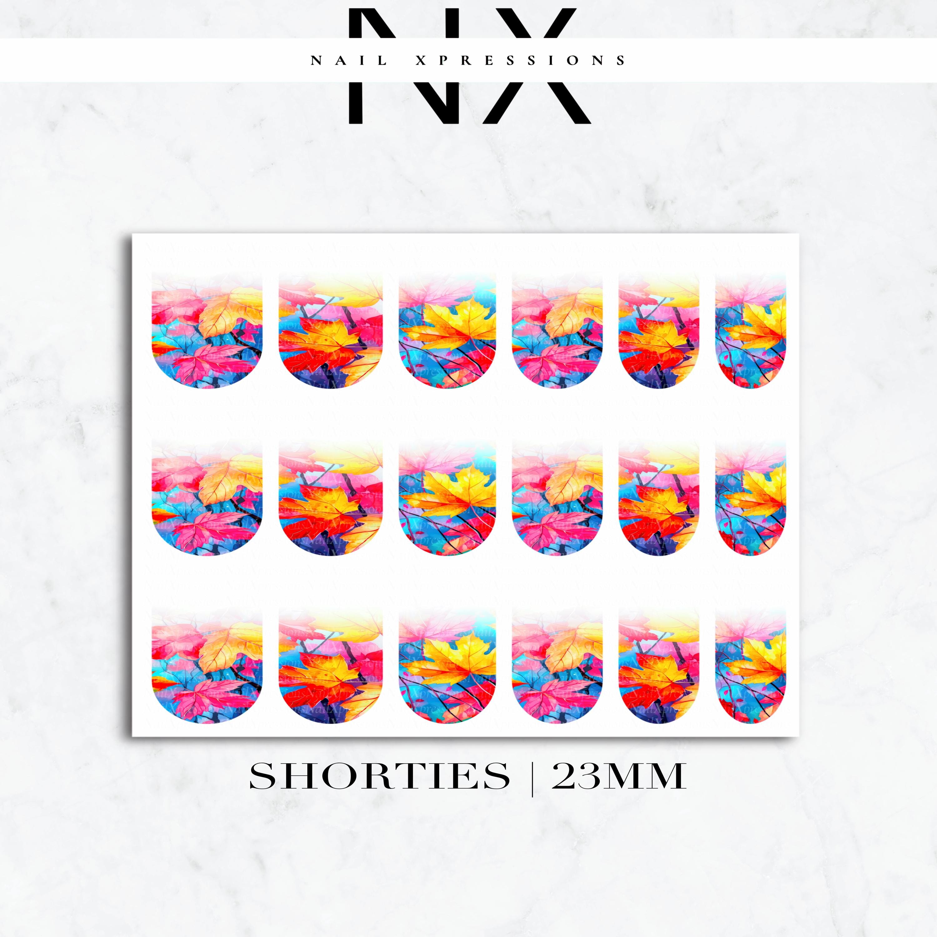 Ombré Fall Leaves Nail Wraps | Nail Art Water Transfer | Nail Wraps