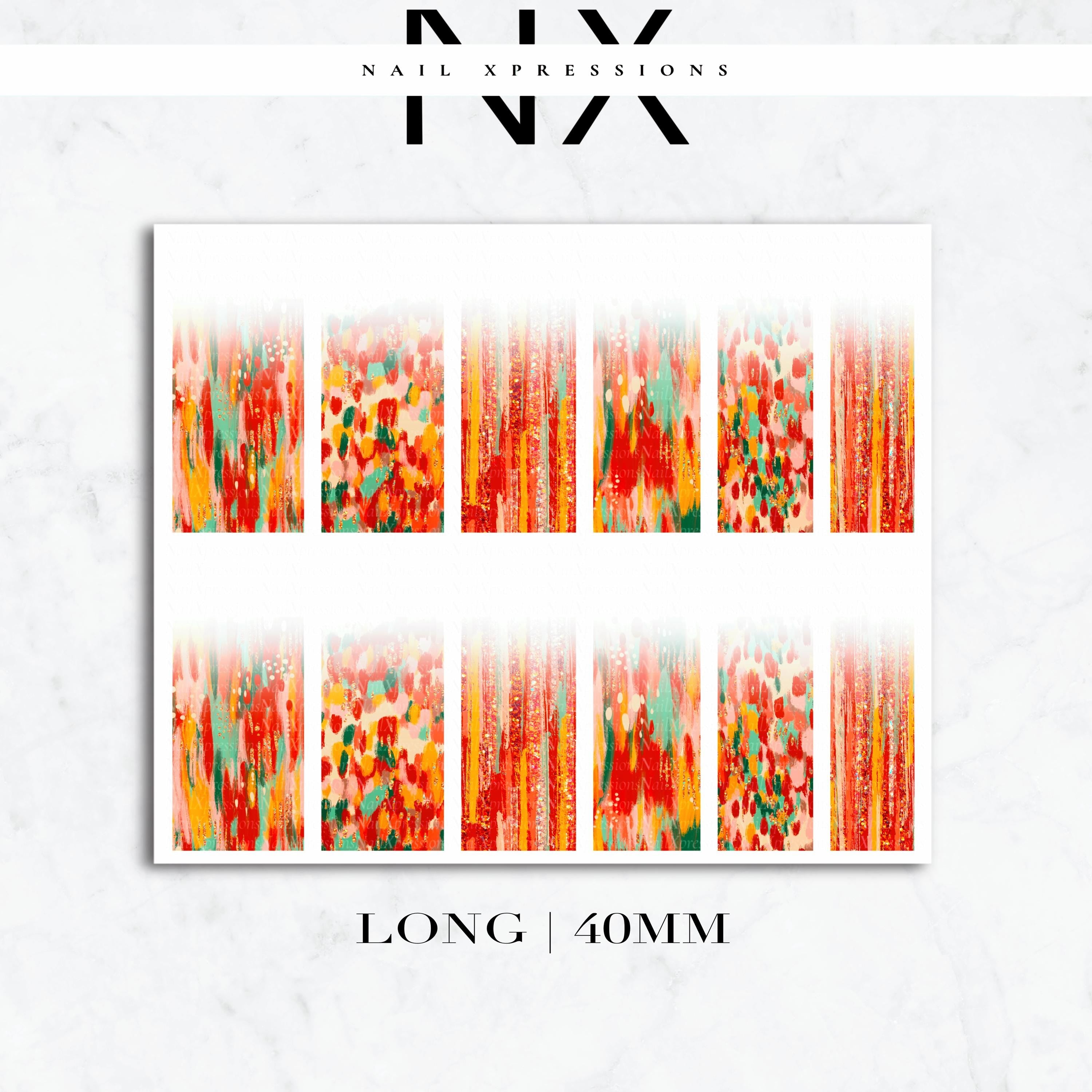 Ombré Fall Abstract Nail Wraps | Nail Art Water Transfer | Nail Wraps