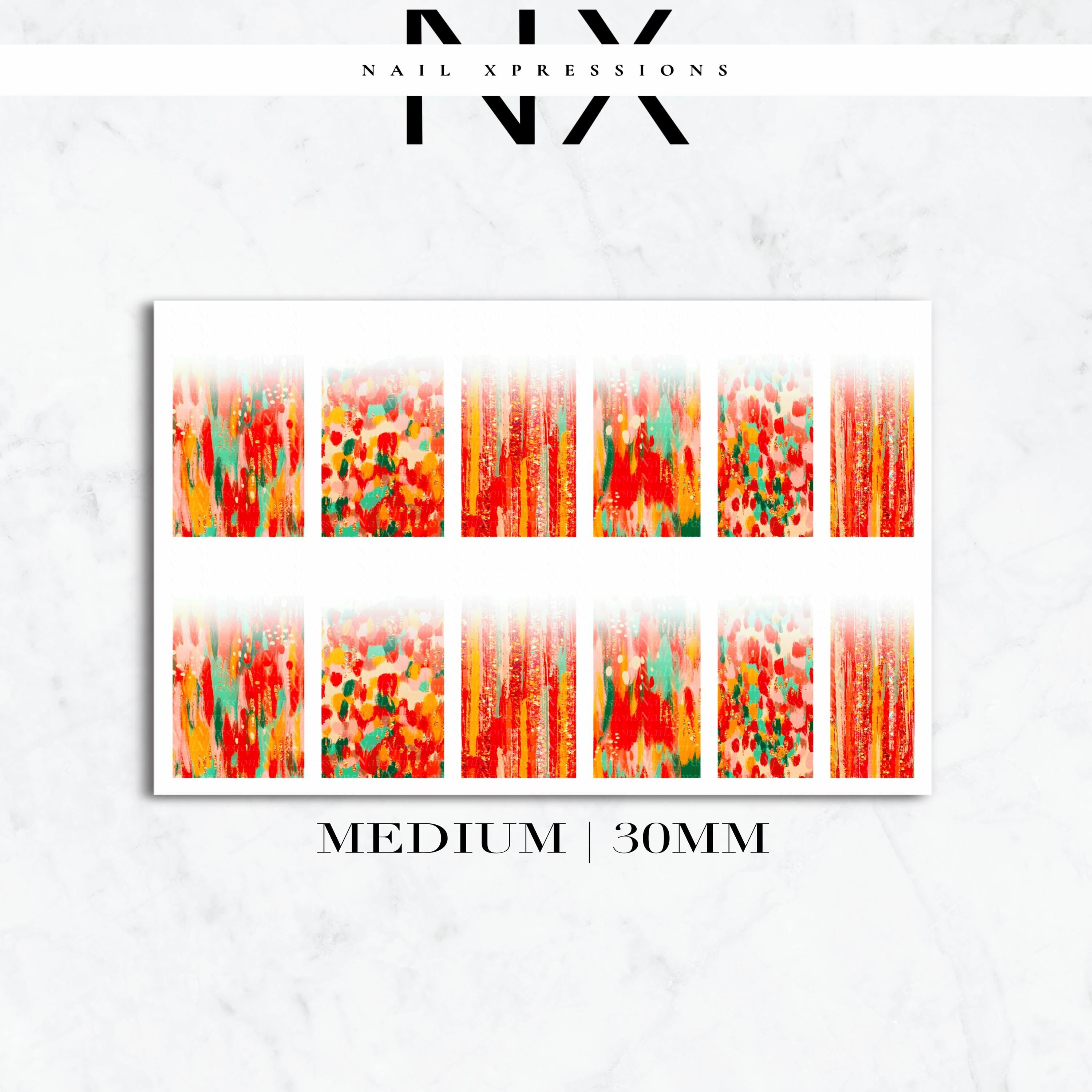 Ombré Fall Abstract Nail Wraps | Nail Art Water Transfer | Nail Wraps