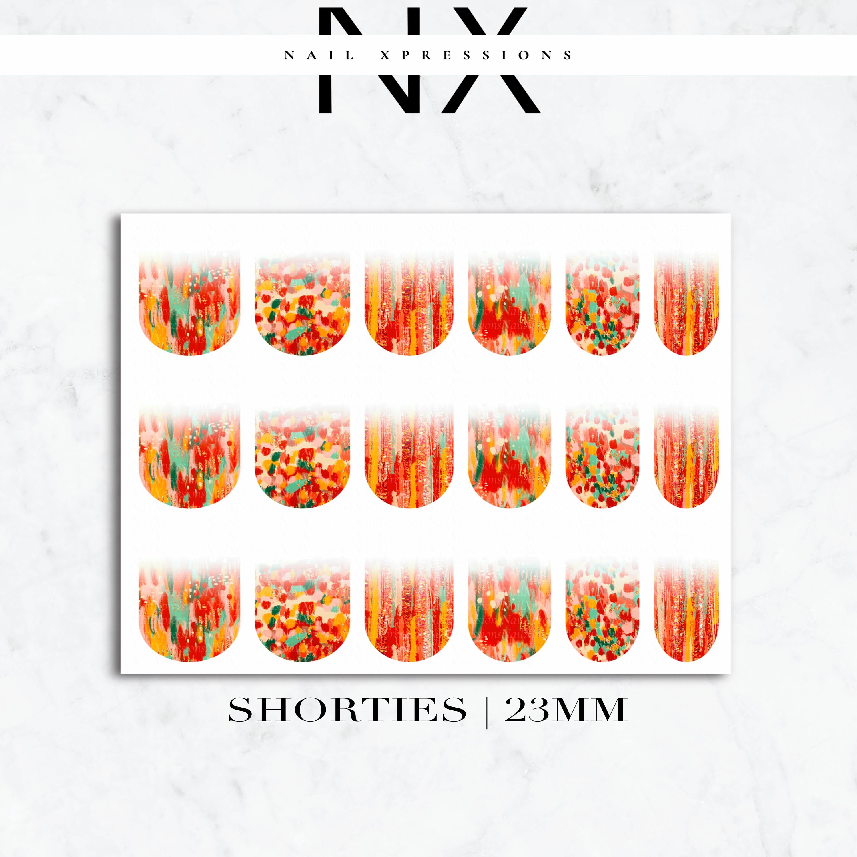 Ombré Fall Abstract Nail Wraps | Nail Art Water Transfer | Nail Wraps