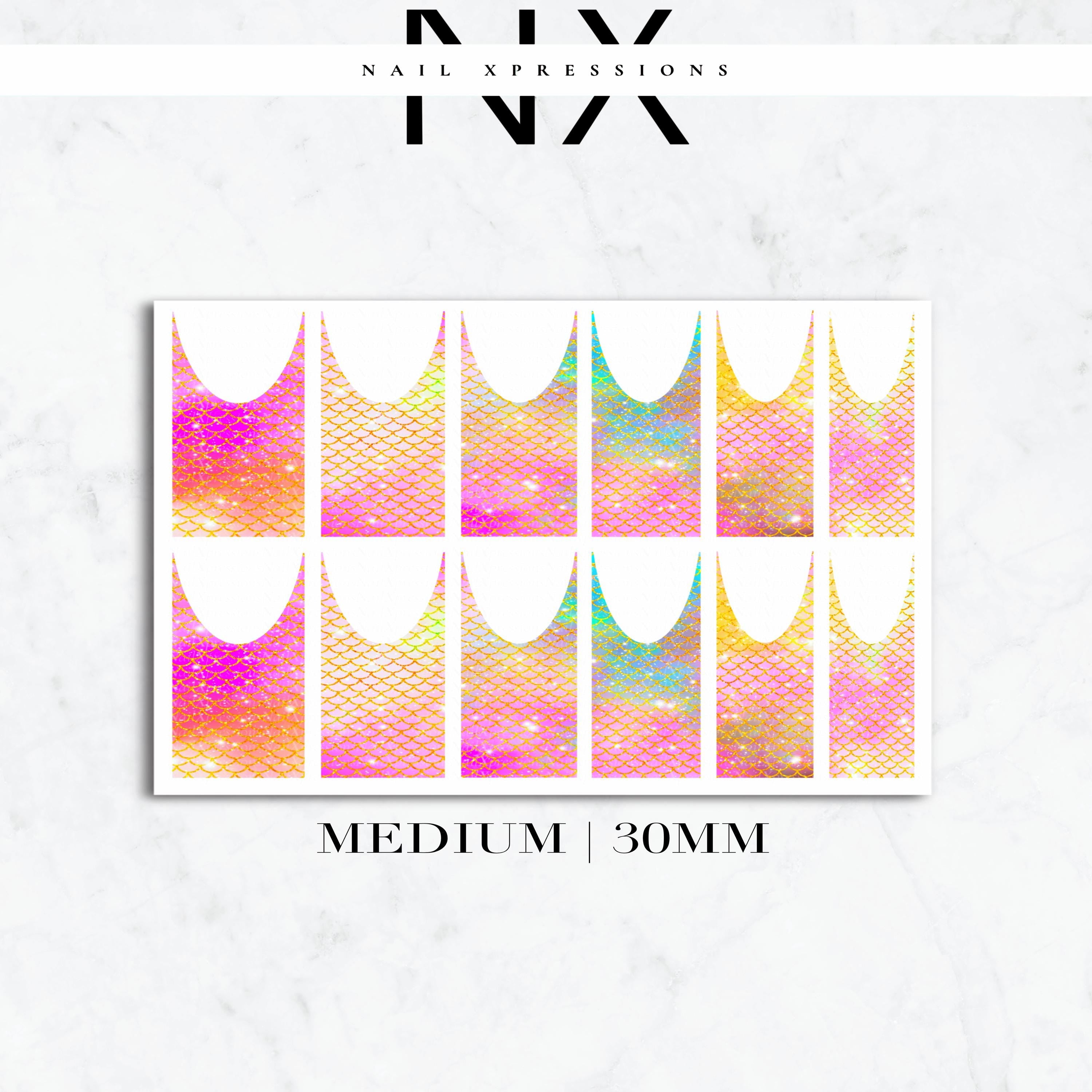 Mermaid French Nail Decals | Nail Art Water Transfer | Nail Wraps